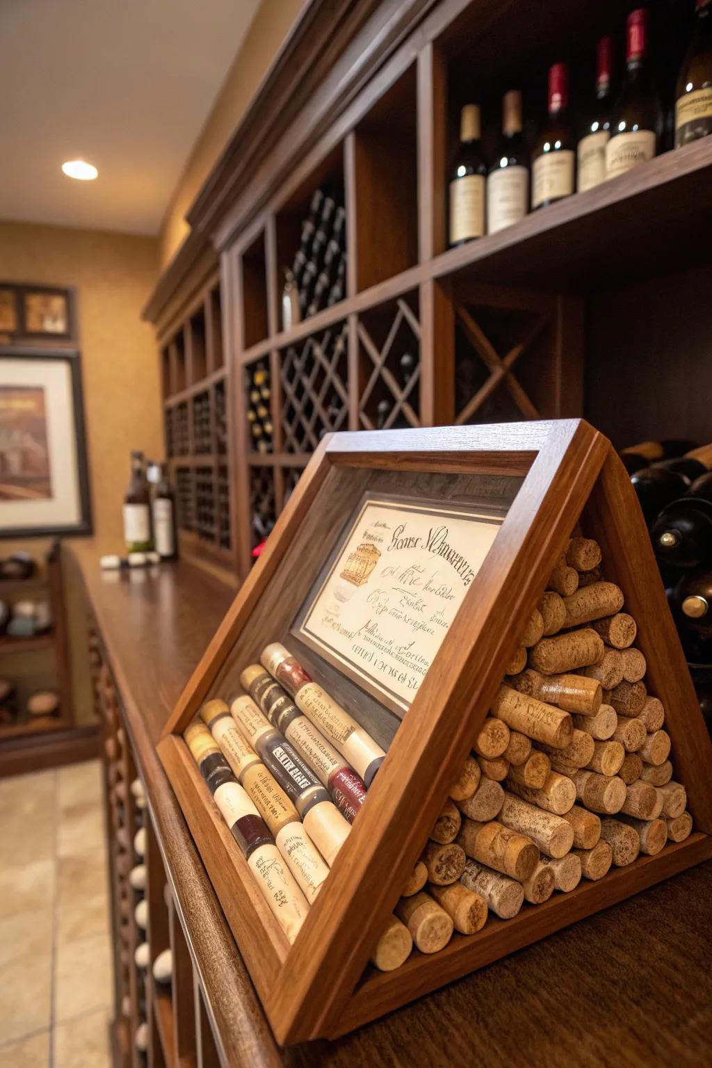 Toast to your shared milestones with a cork collection.