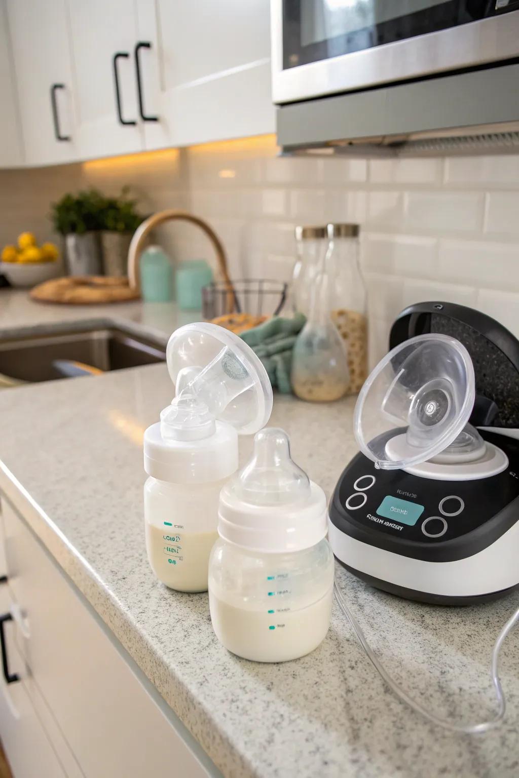 A reliable breast pump for convenient milk expression.