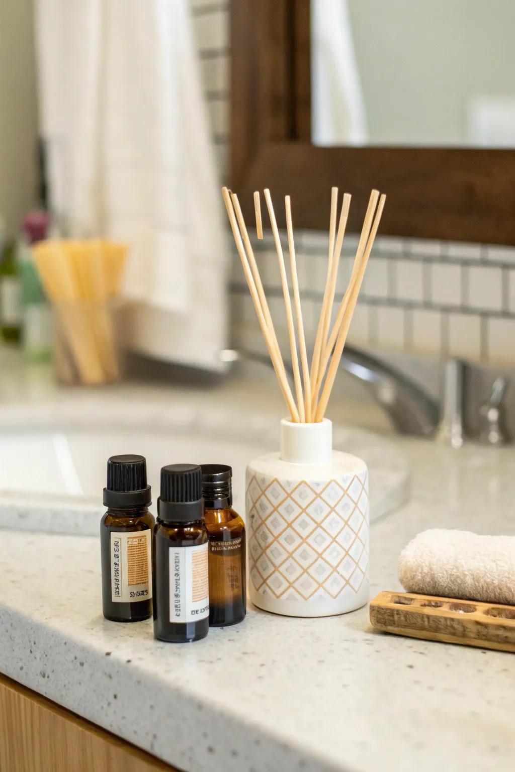 Aromatic elements enhance your bathroom's ambiance.