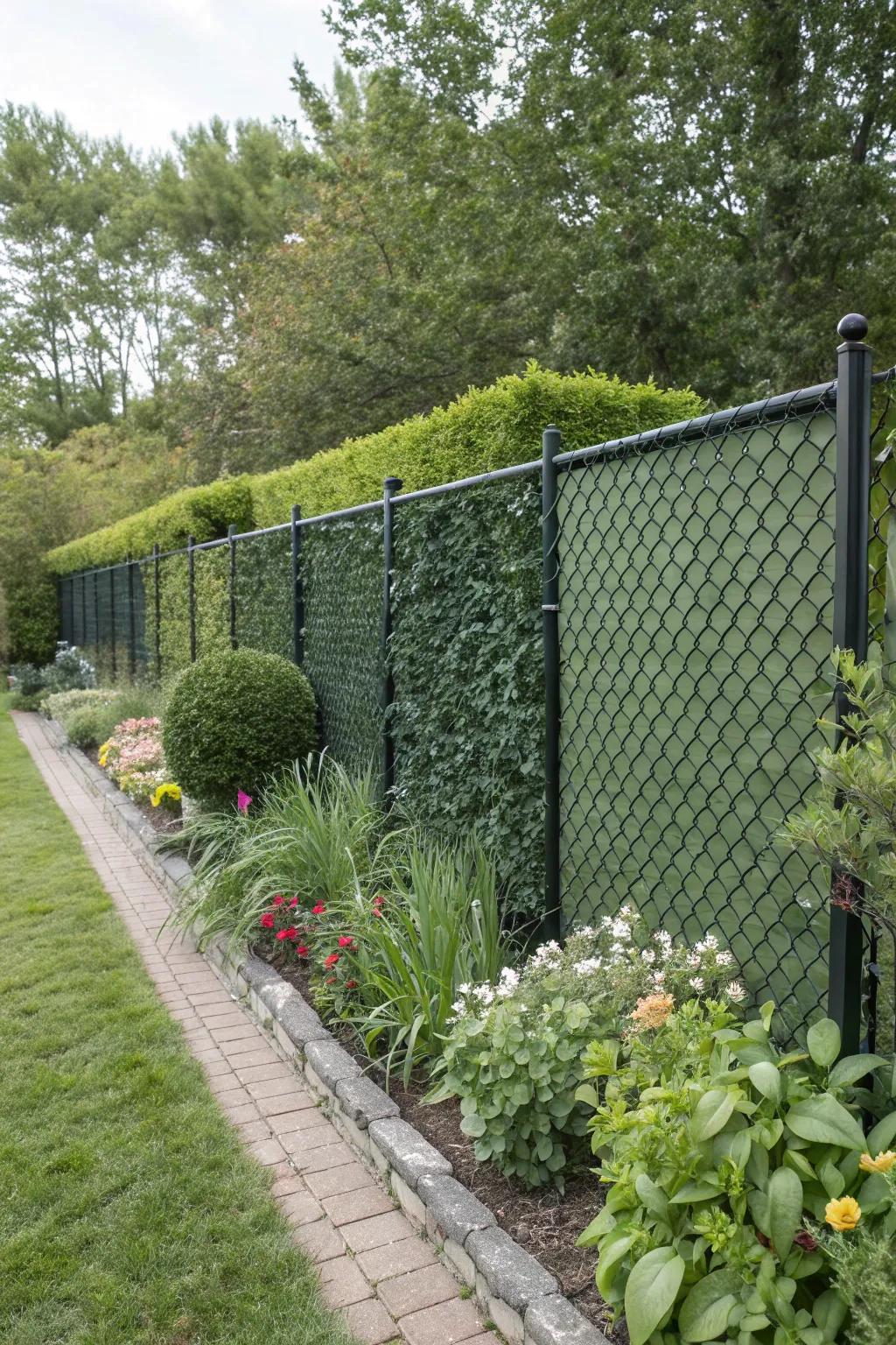 Extendable faux hedge panels offer customizable coverage.