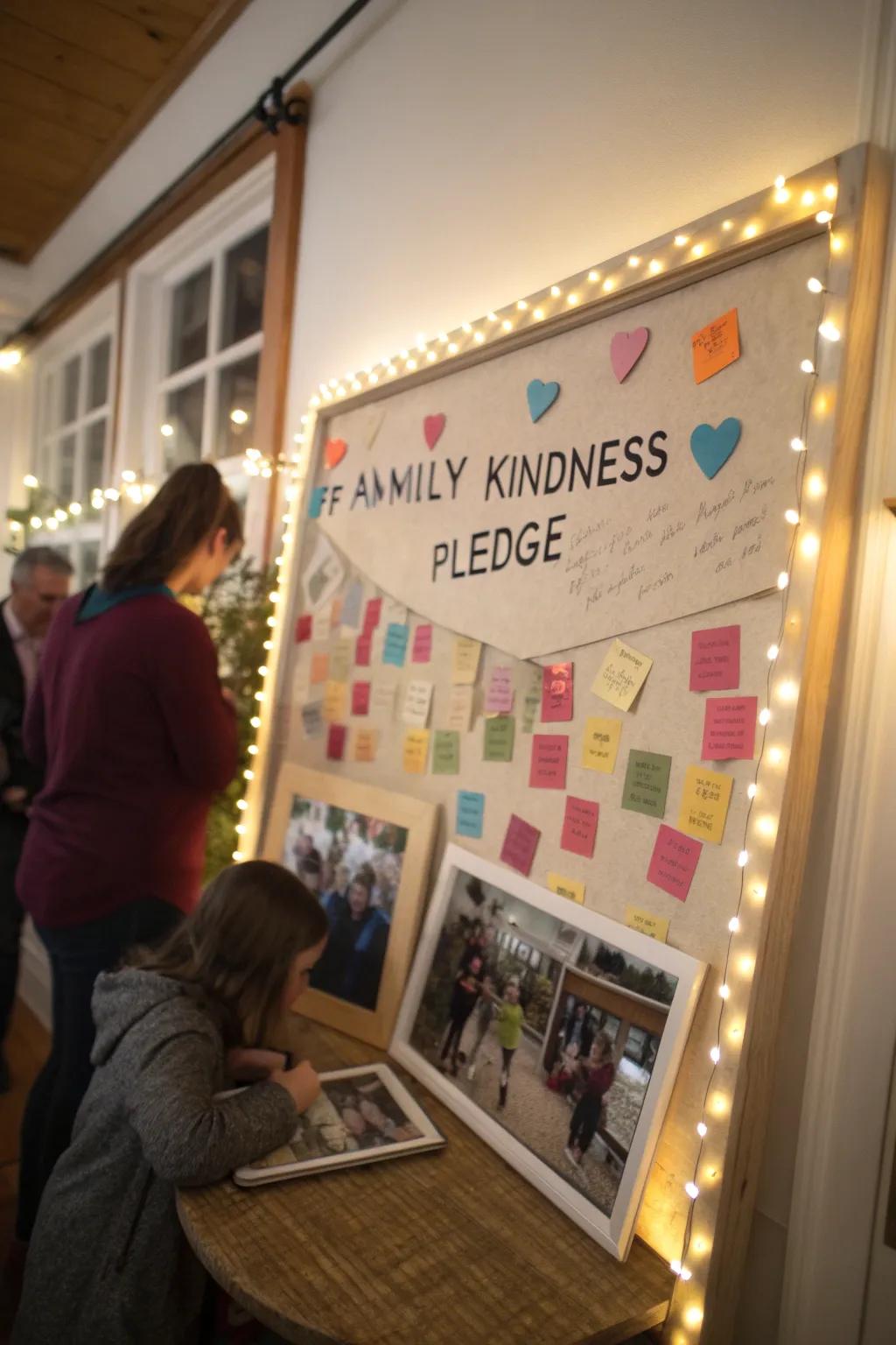 A family kindness pledge uniting everyone in compassion.