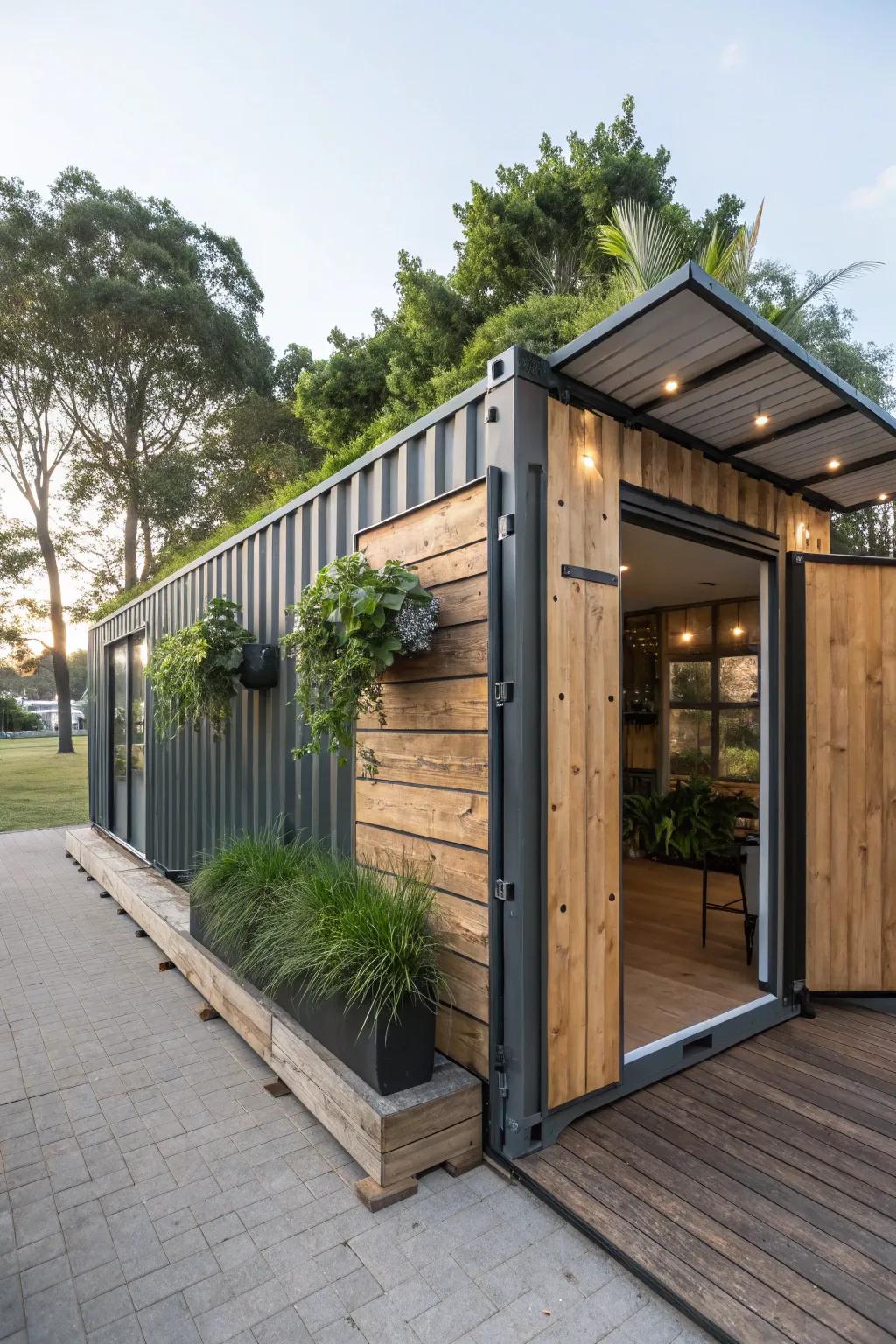 Incorporate eco-friendly elements into your container for a greener storage solution.
