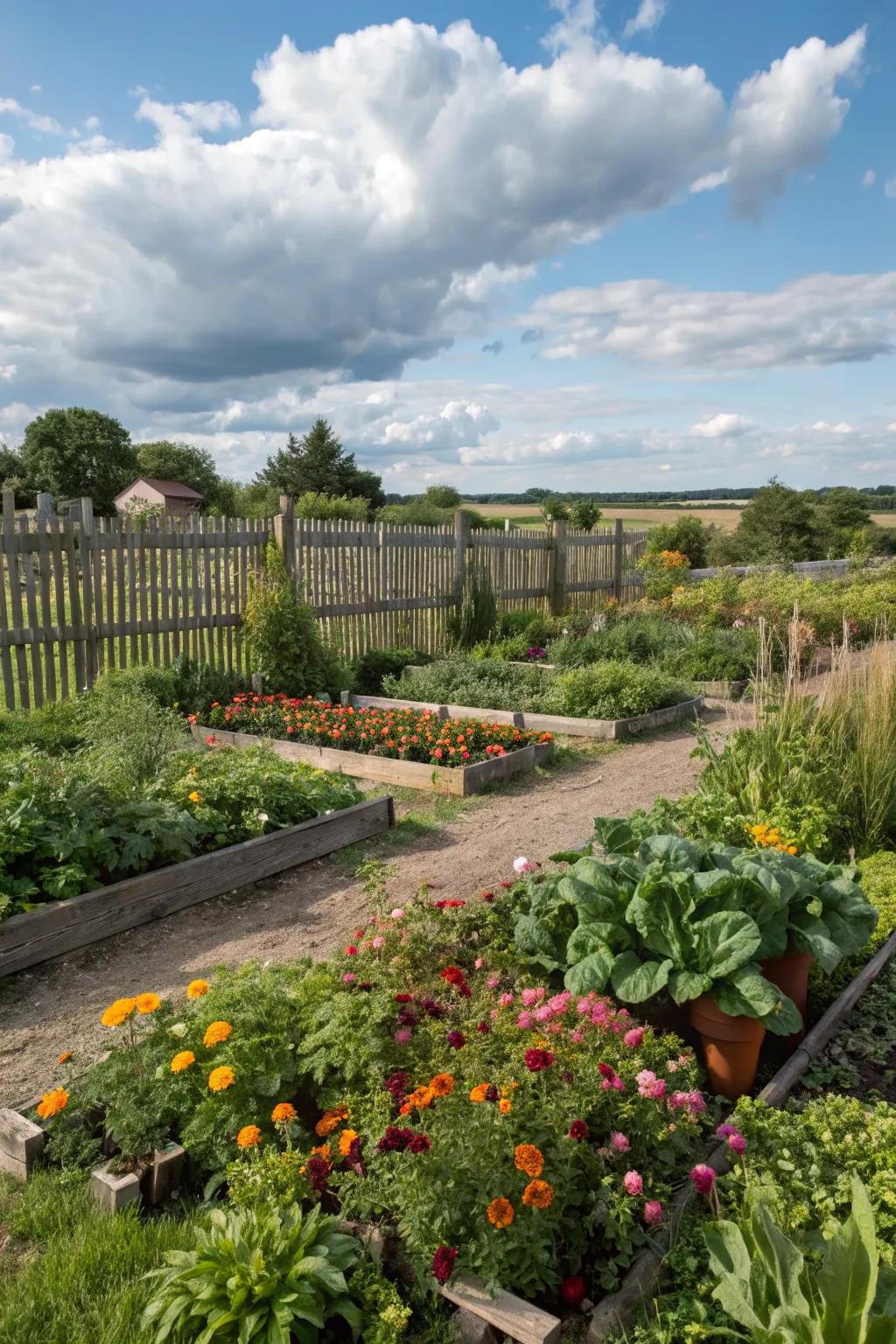 Edible plants add flavor and color to the garden.