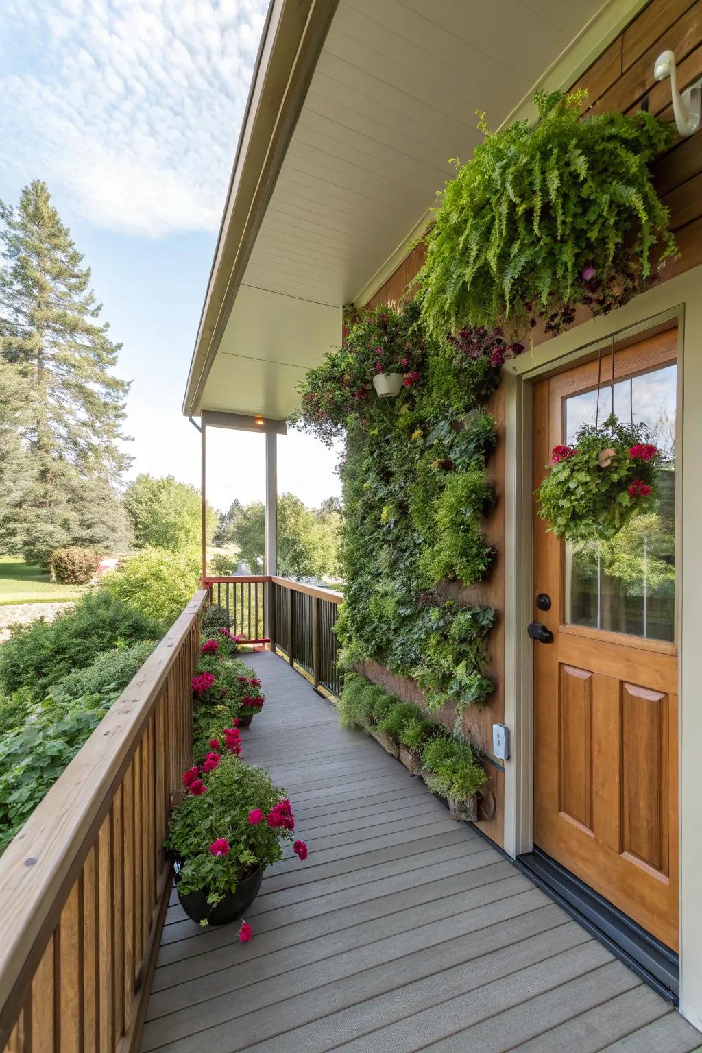 Vertical gardens are perfect for adding greenery in limited spaces.