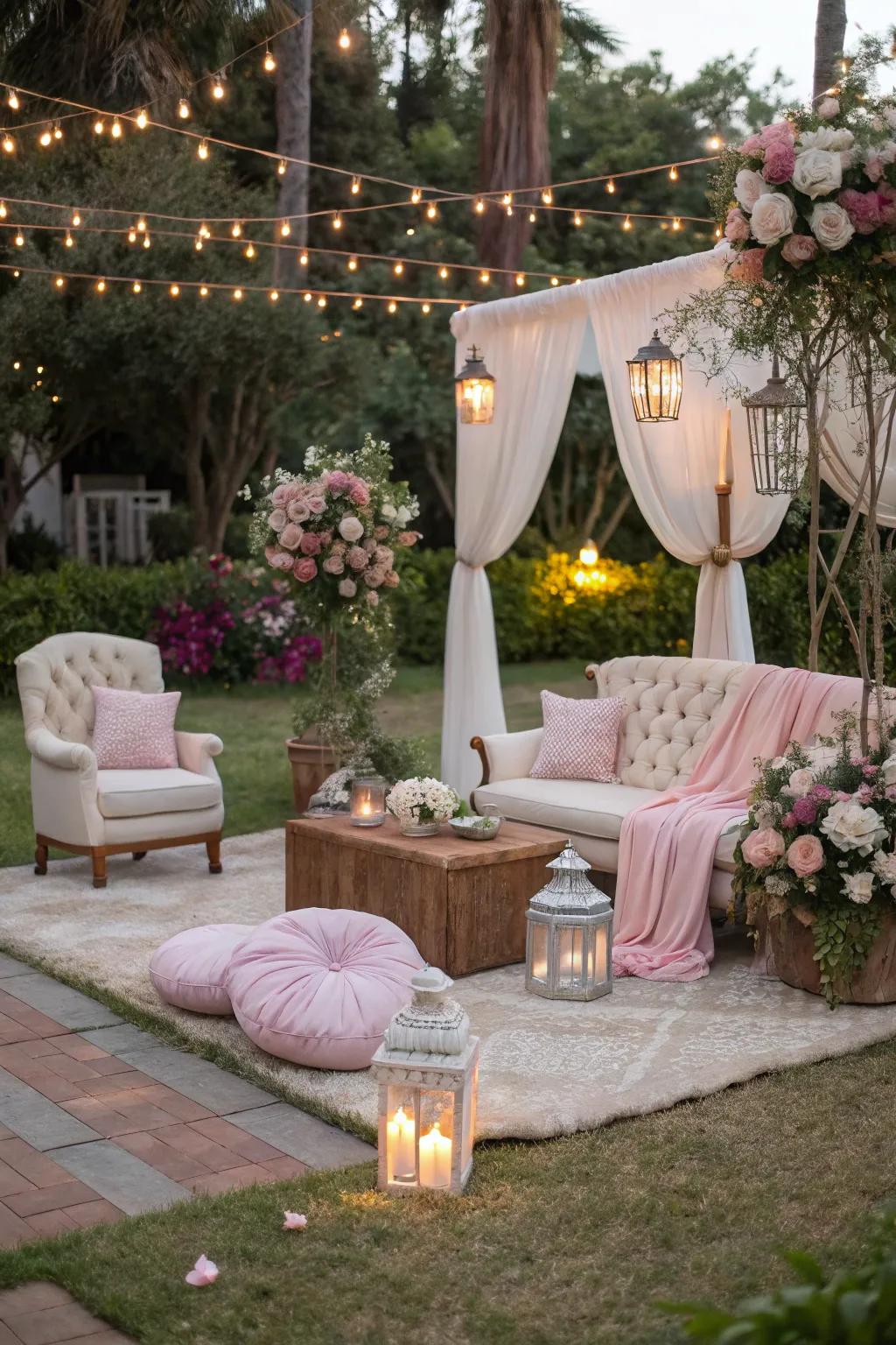 Fairy tale seating creates cozy, inviting spaces.