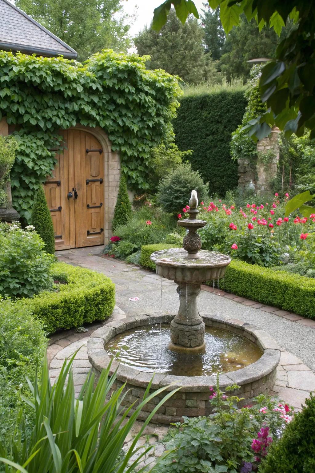 A water feature introduces elegance and tranquility to your garden space.