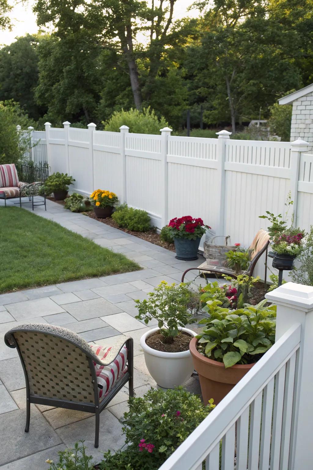 PVC fencing offers a versatile and temporary garden solution.