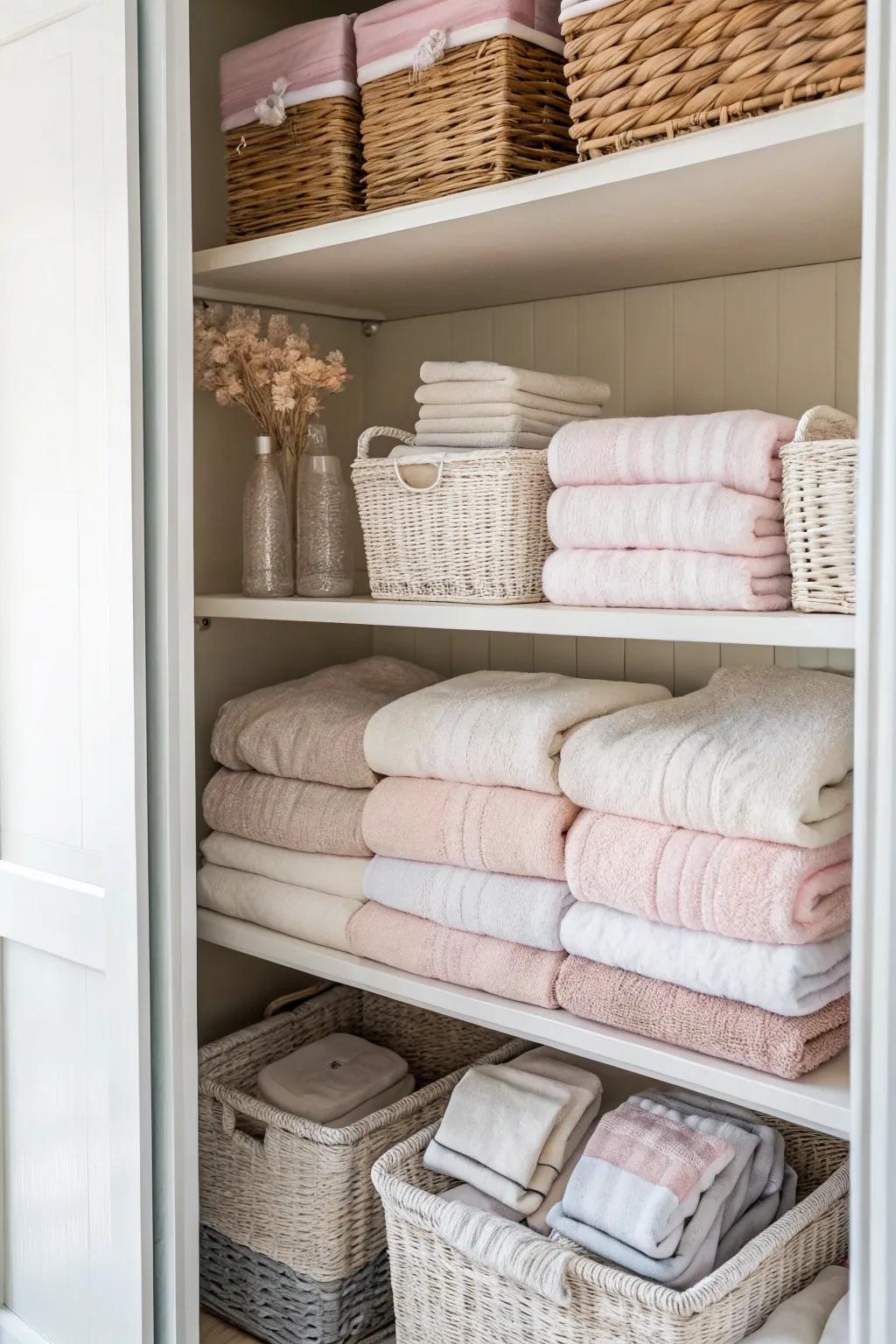 Precise folding keeps your linens tidy and space-efficient.