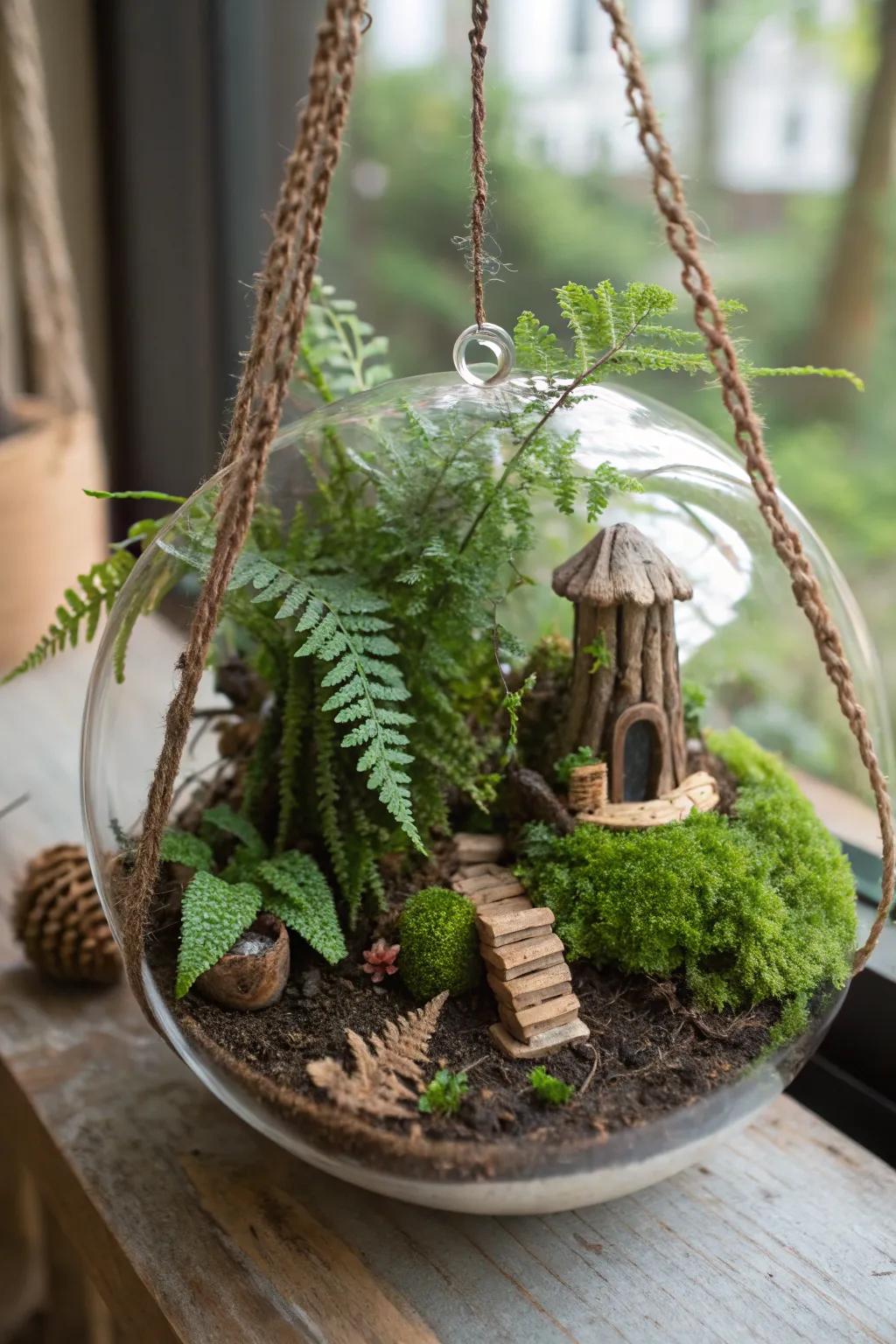 A forest-inspired terrarium for nature lovers.