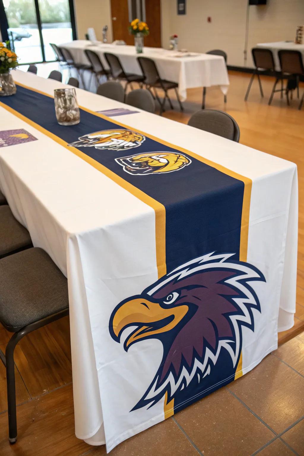 A table runner adds a cohesive element.