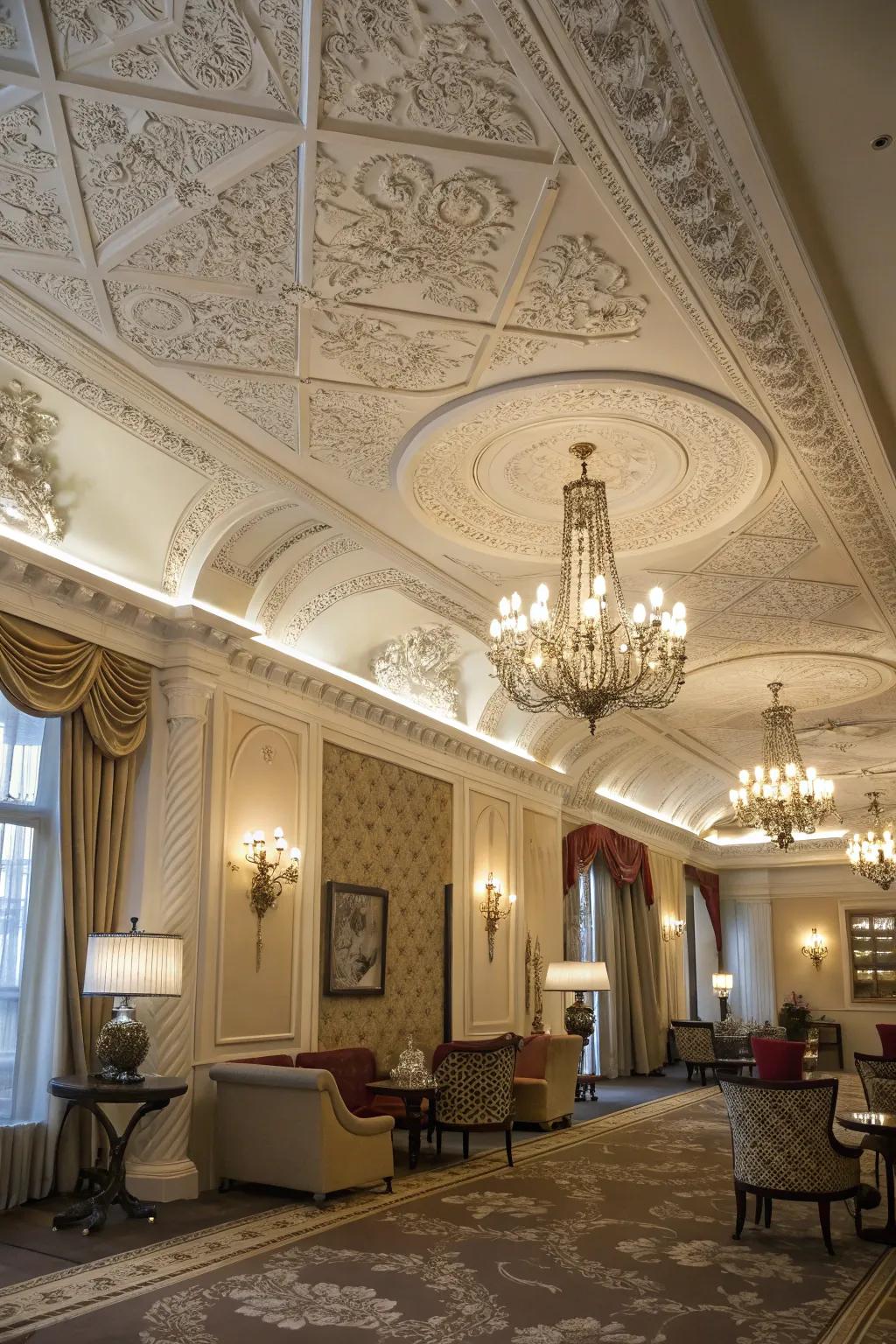 Enhance your home’s aesthetic with unique ceiling treatments.