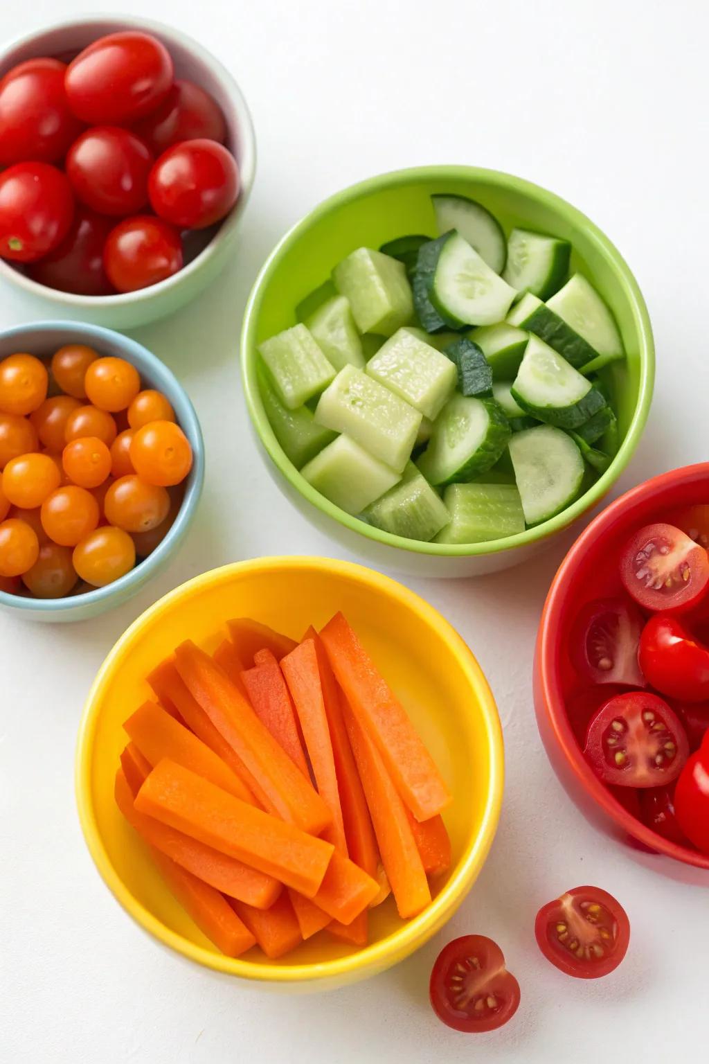 Kid-friendly options to make salads fun for children.