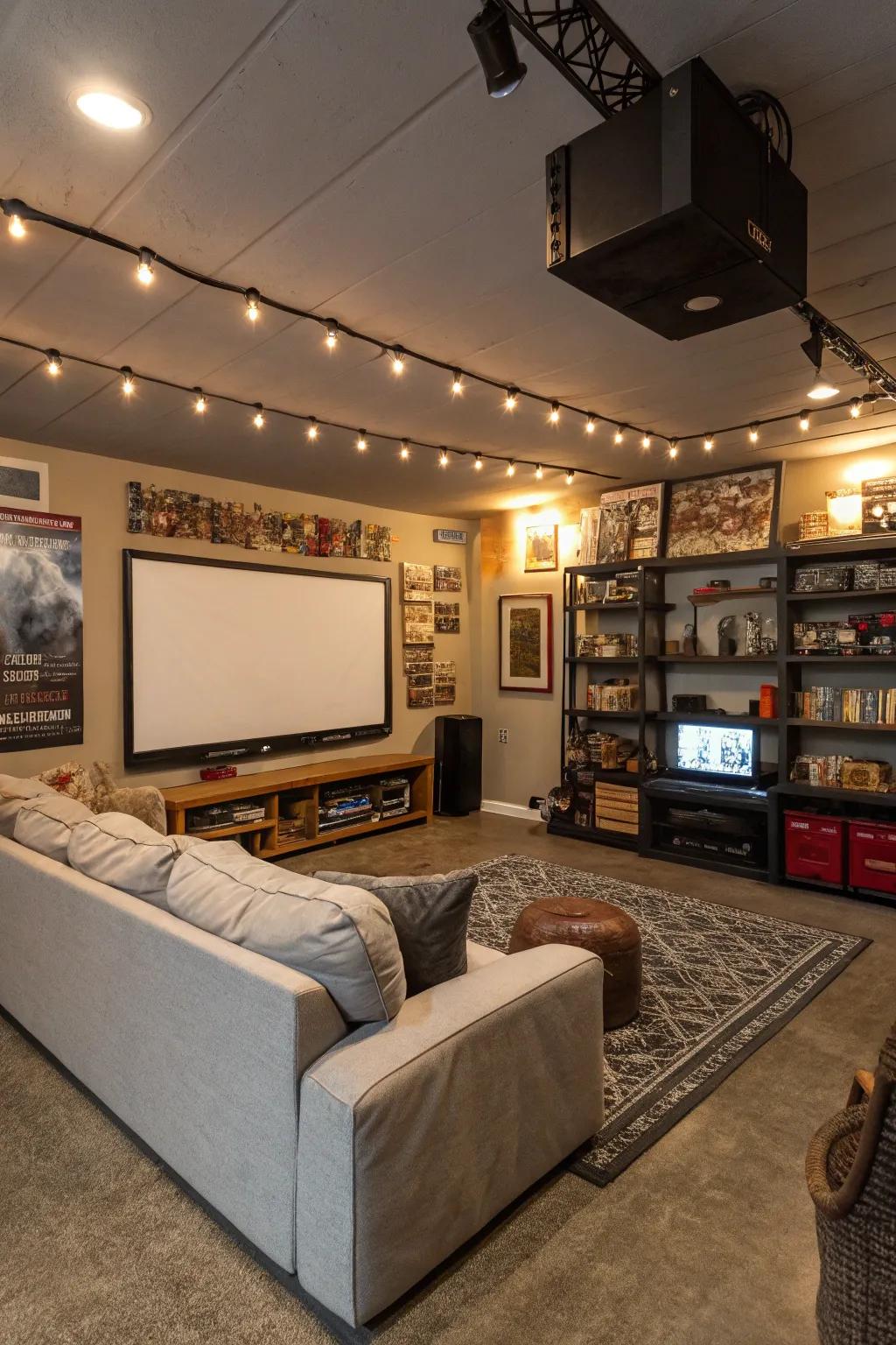 A projector transforms your man cave into a home theater.