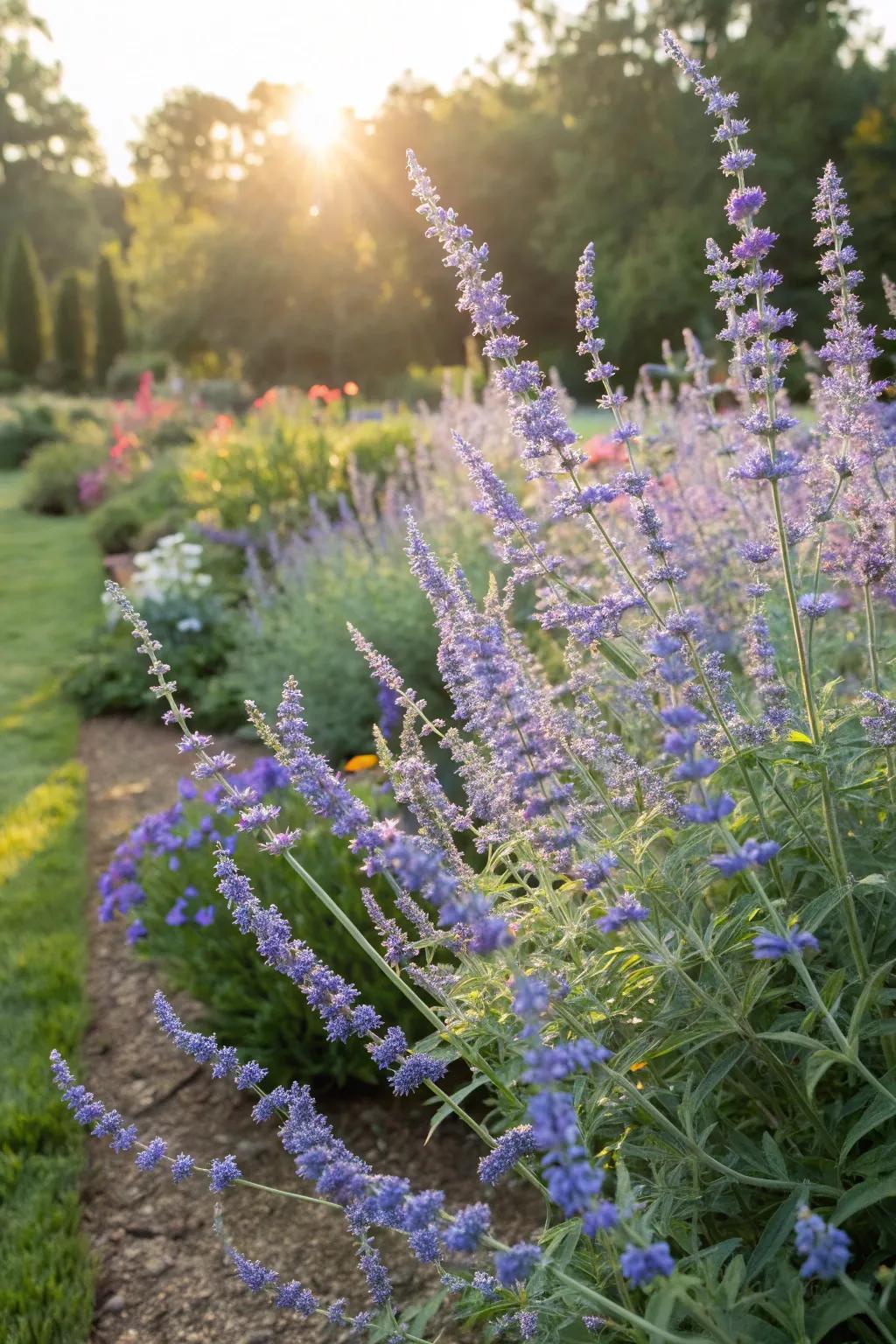 Russian sage: aromatic and visually striking.