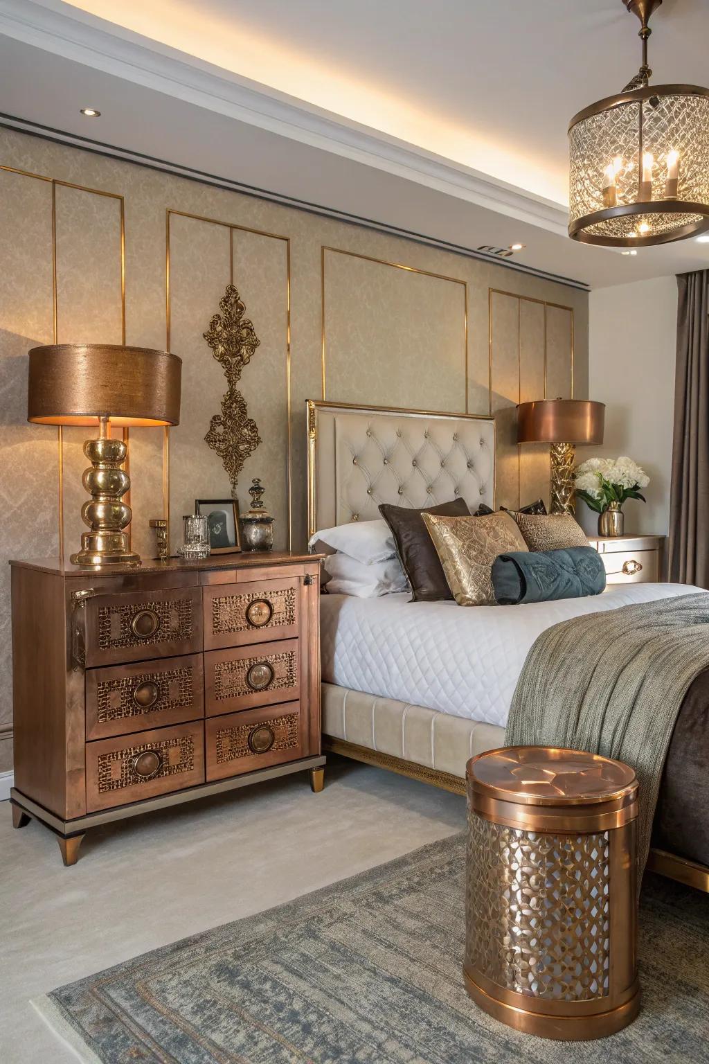 Mixed metals add sophistication and visual interest.