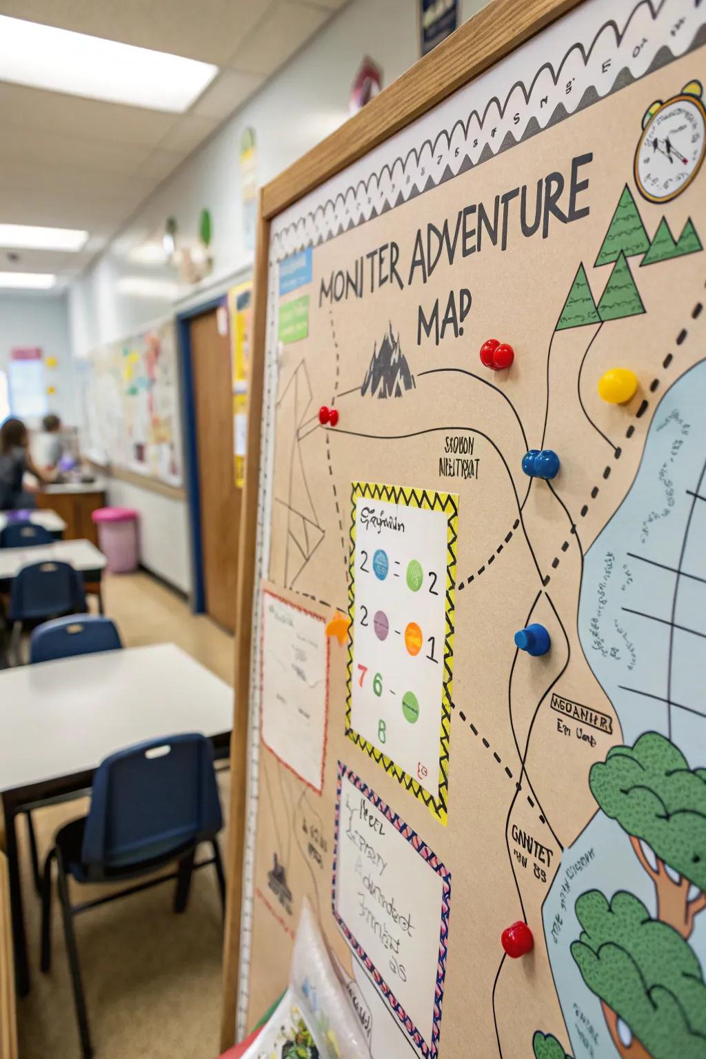 An adventure map board that takes students on exciting learning journeys.