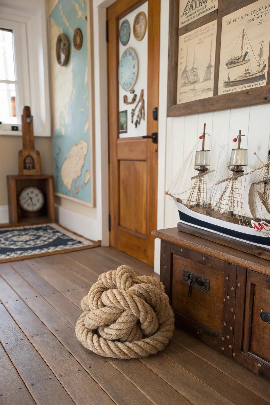 Sailor knot doorstops are a charming and practical addition to any home.