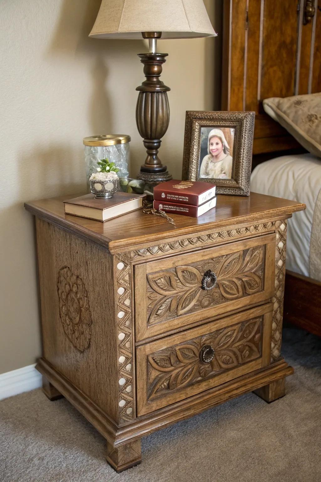 Craft a unique nightstand that reflects your personal style and creativity.