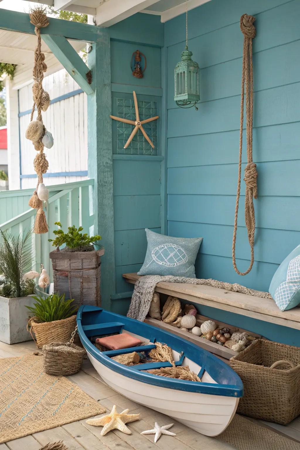 Create a seaside sanctuary in your home with beach-inspired decor and soothing colors.