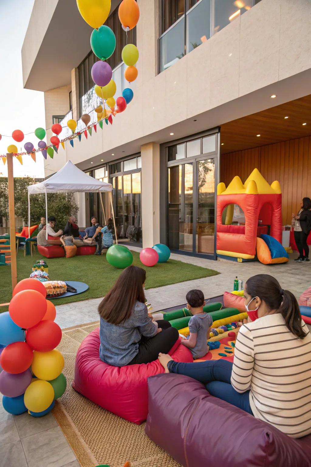 A family fun day theme makes the property welcoming for all ages.