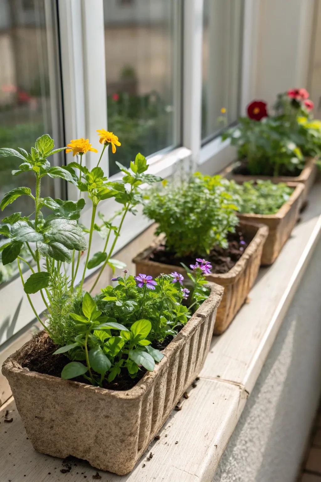 Grow nature's beauty with compostable and eco-friendly planters.