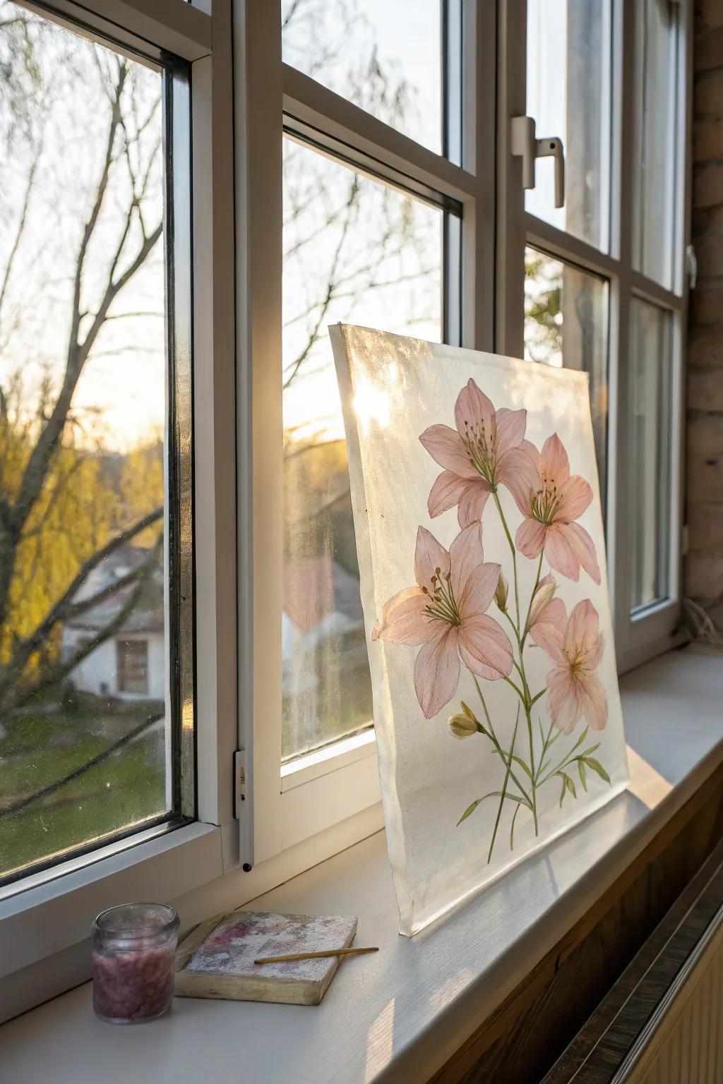 Transparent petals add an ethereal touch to floral art.