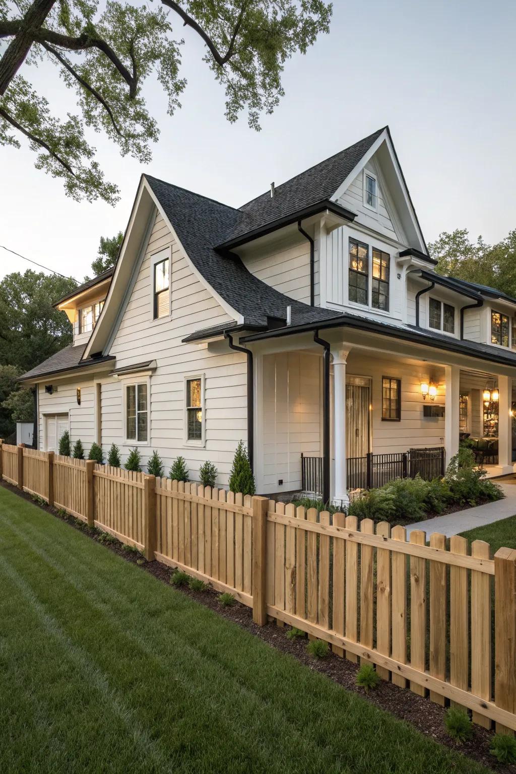 Beadboard soffits enhance traditional home charm.