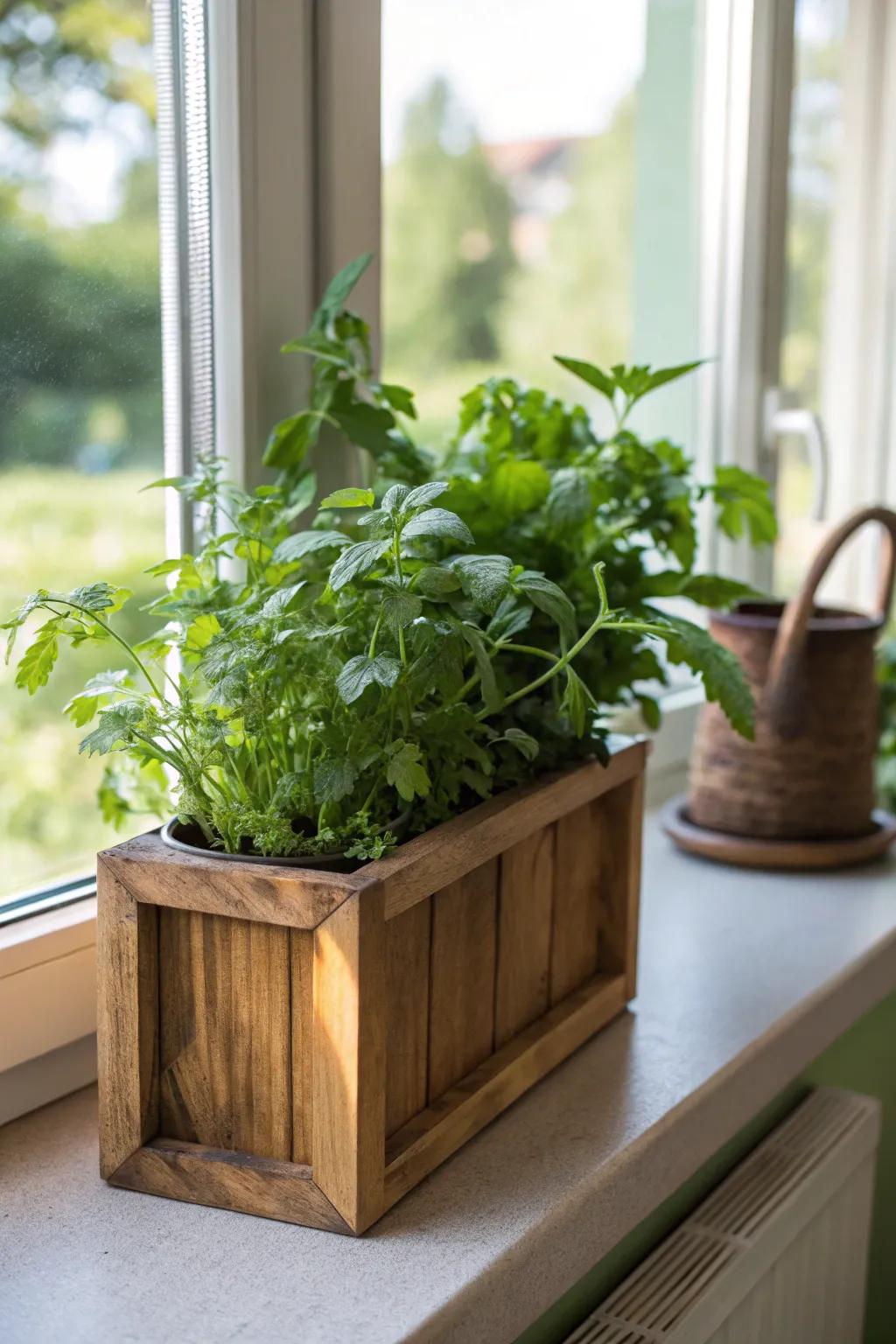 Wooden plant holders beautifully display your favorite flora.