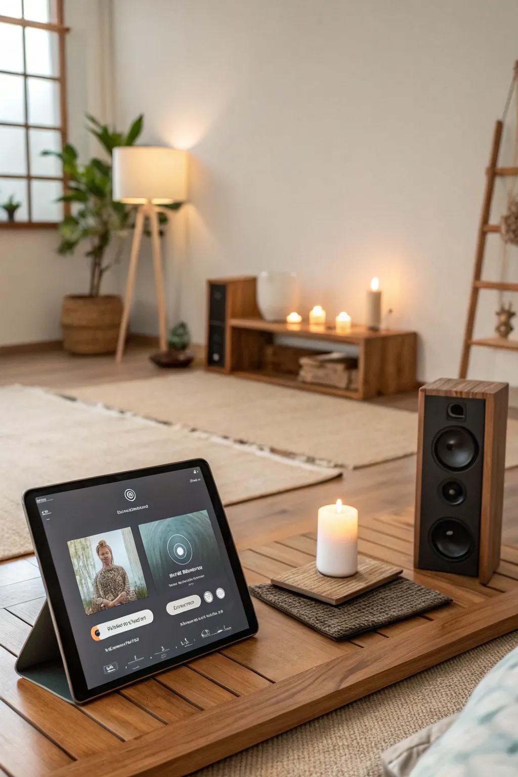 Mindful technology supports relaxation and meditation.