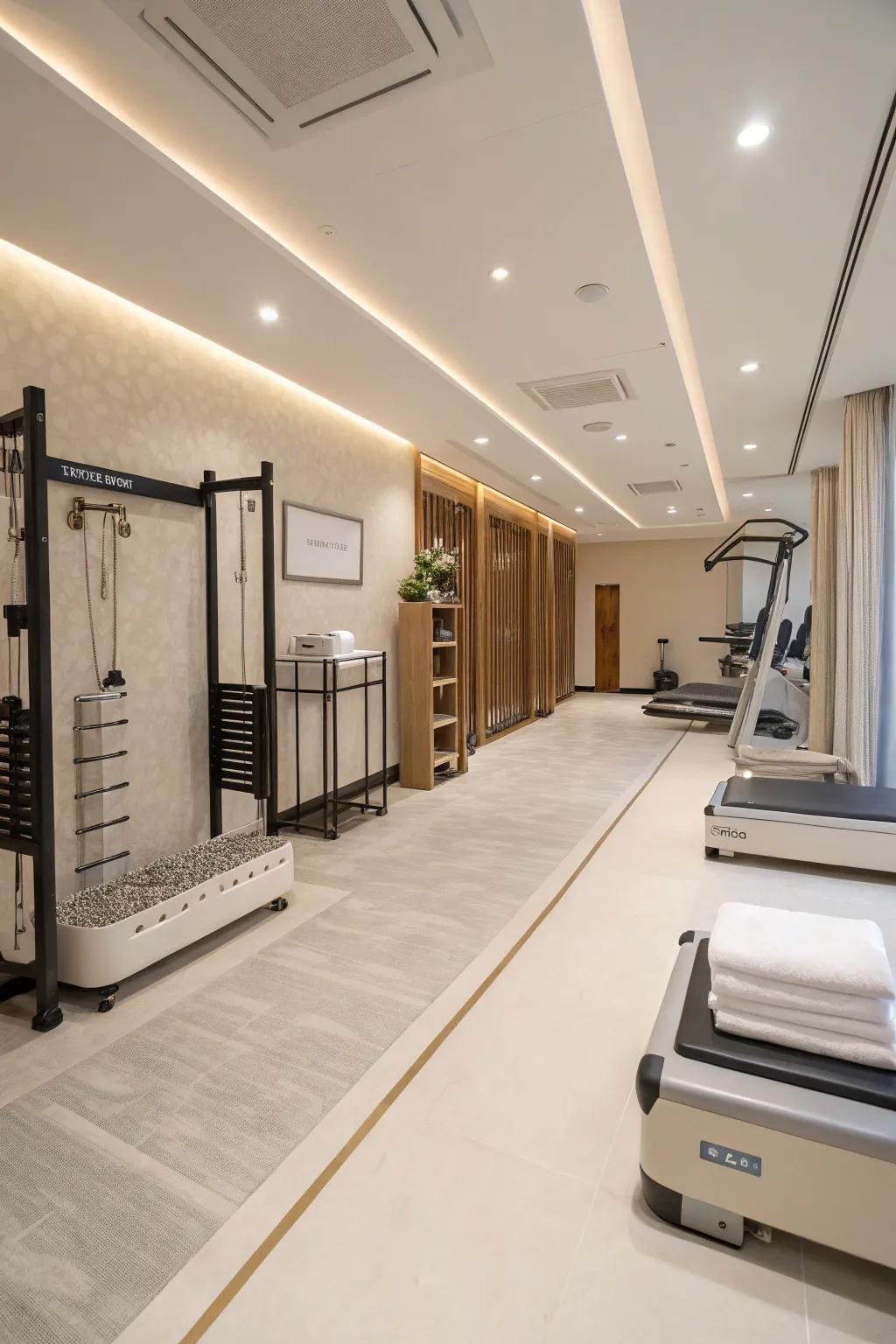 Easy maintenance design keeps the space pristine.