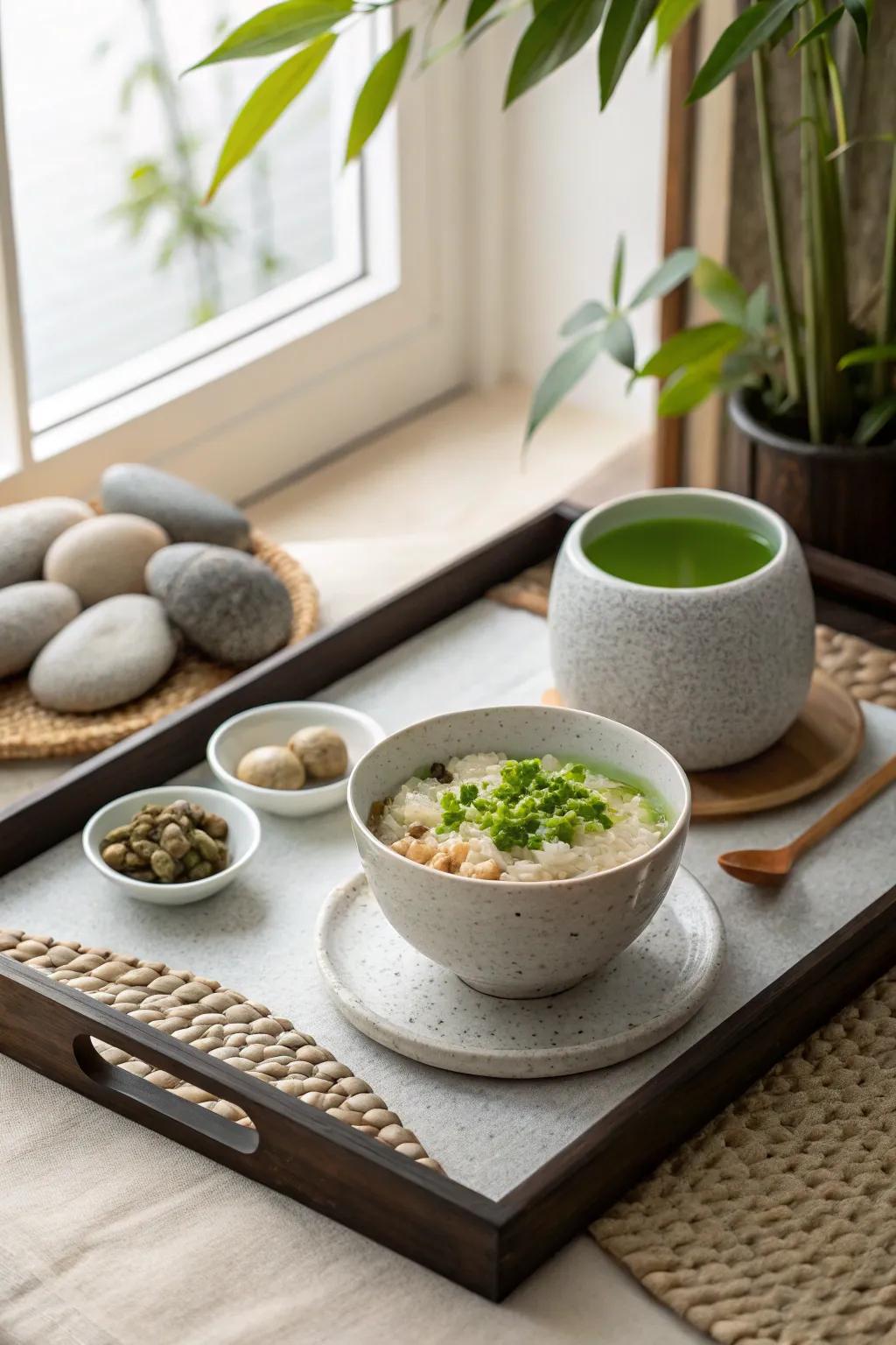 Find peace with a zen garden breakfast.