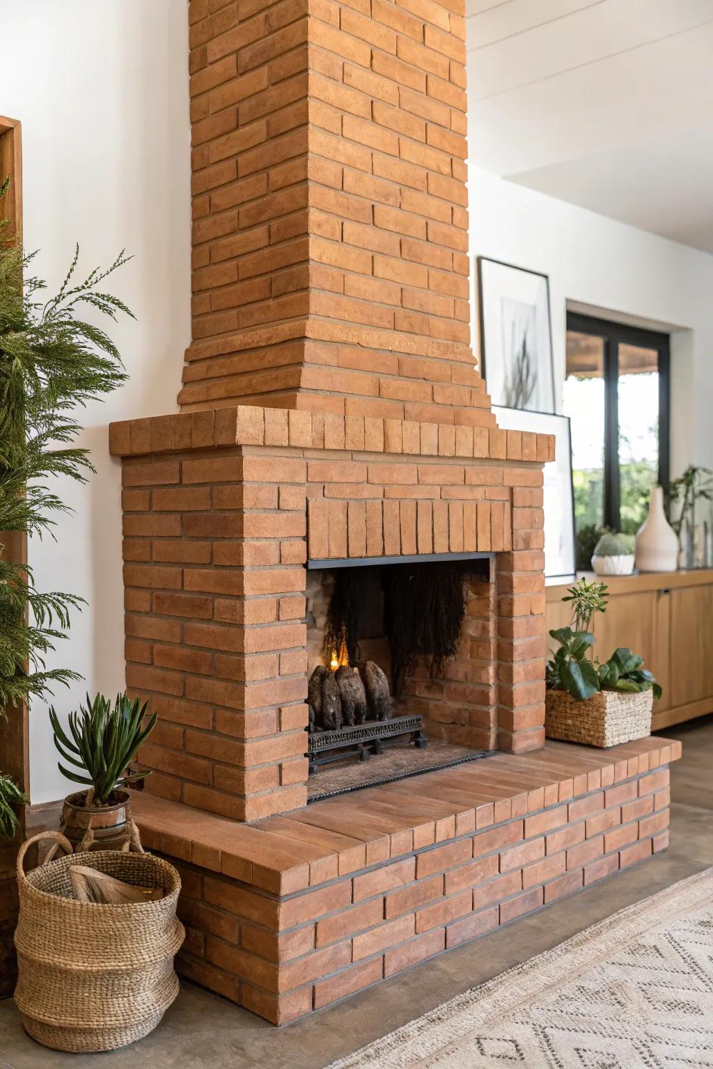 Roman clay provides a modern, seamless finish for your fireplace.