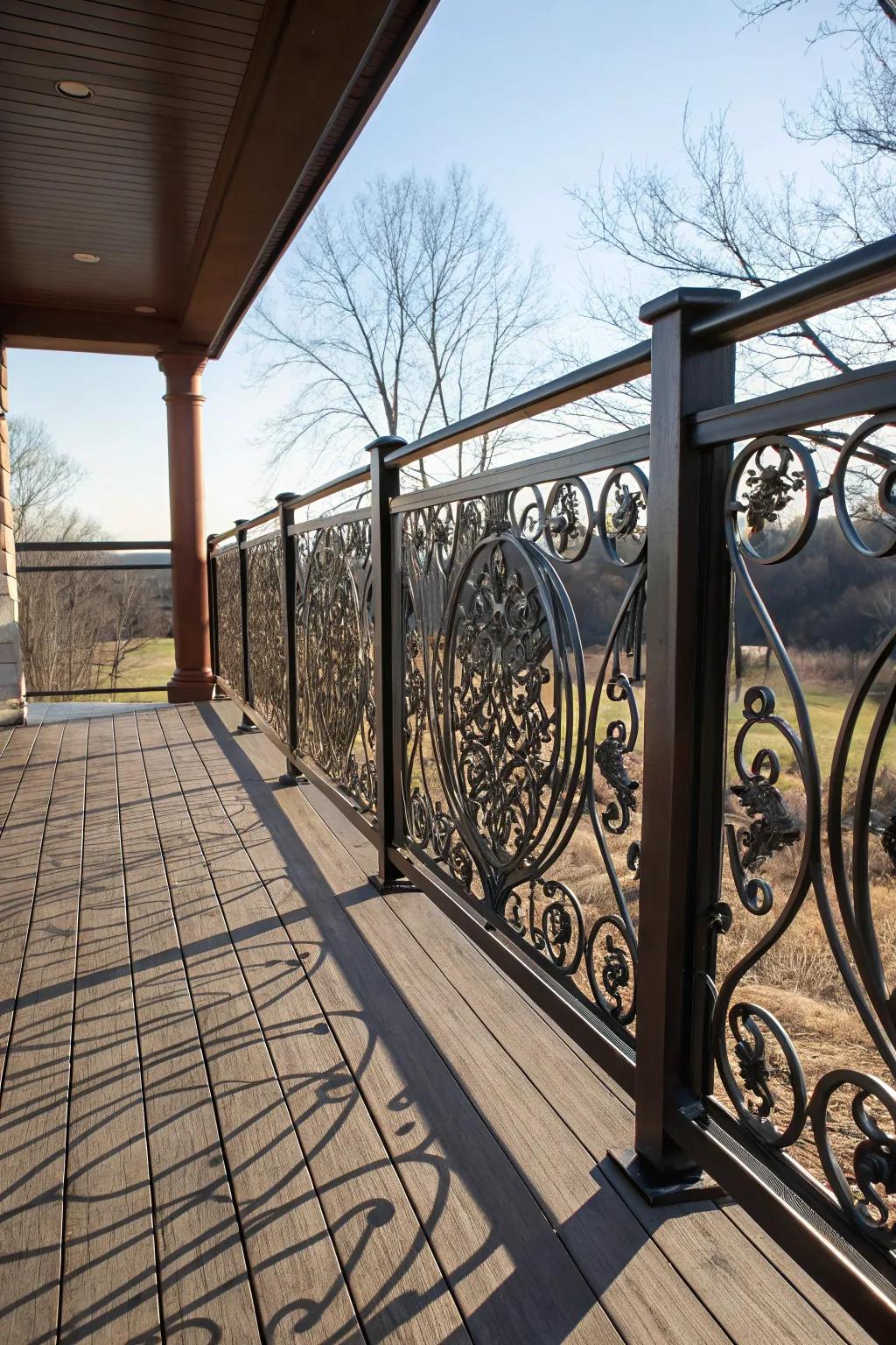 Decorative panels add elegance and style to your deck.