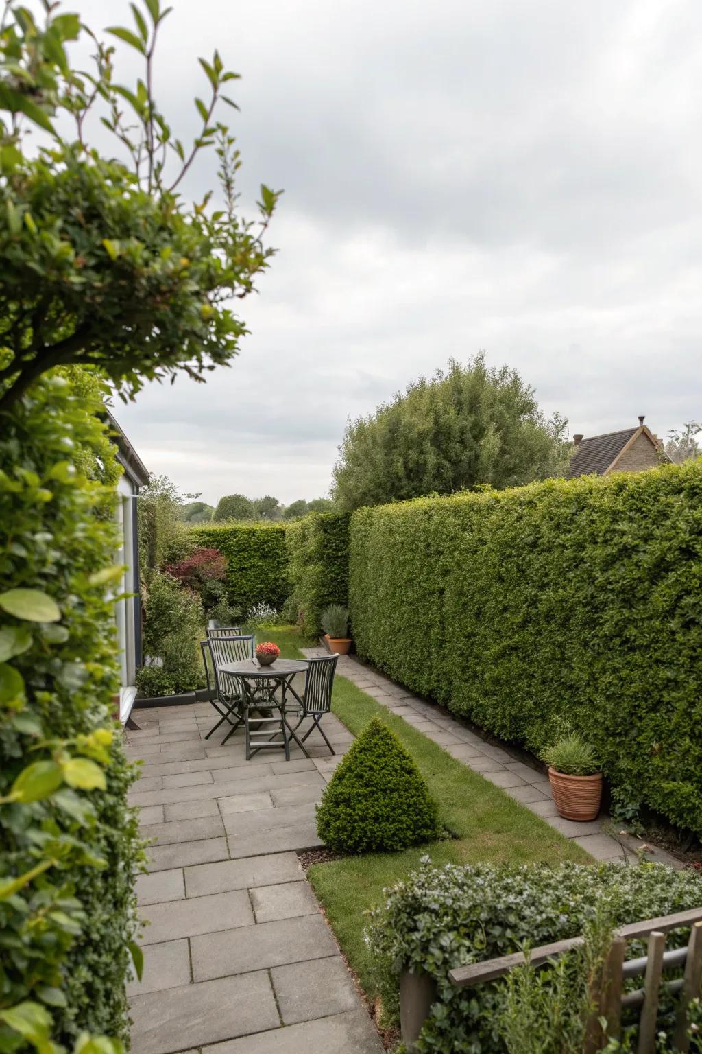 Natural borders add structure and greenery to your yard.