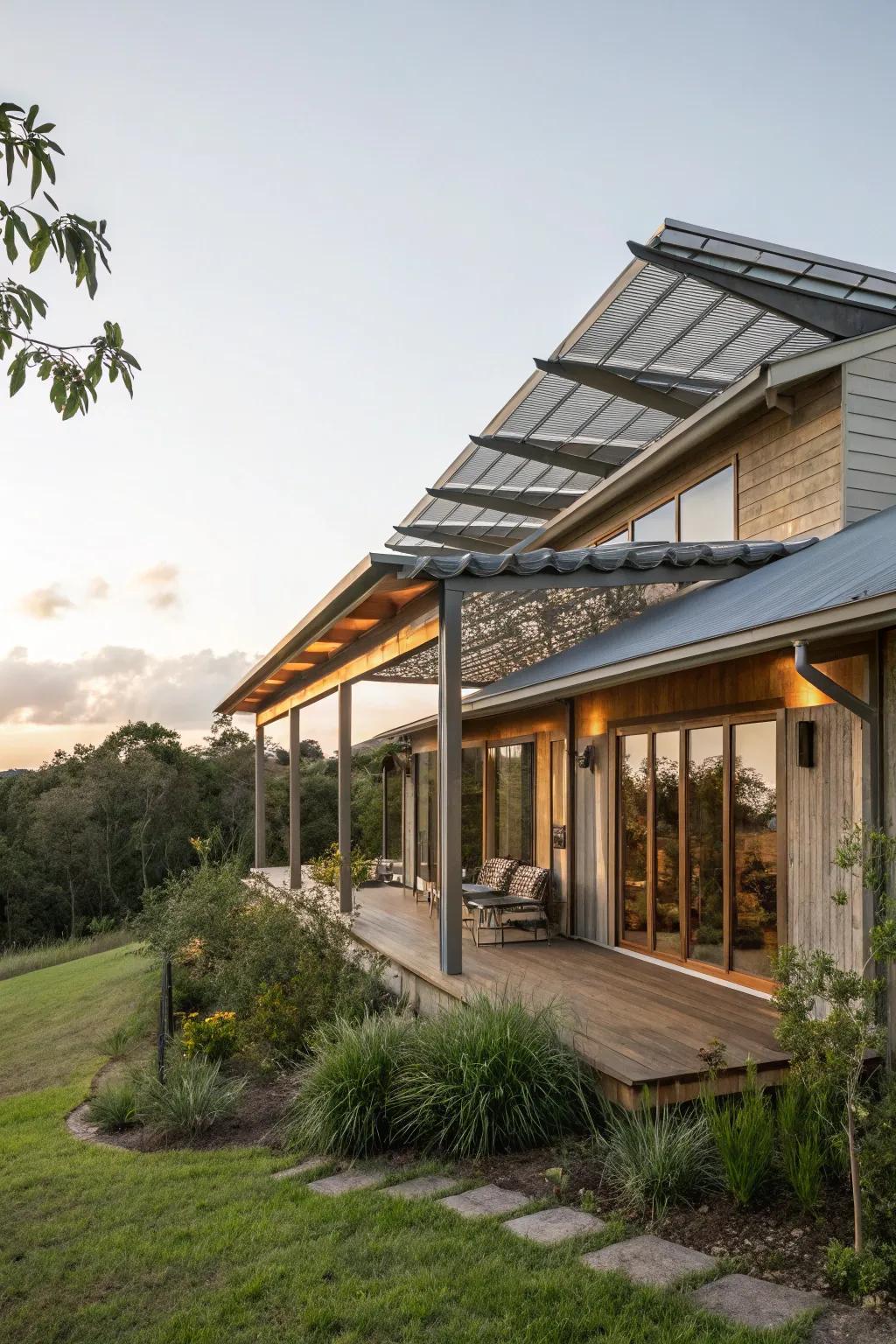 Sustainable material awnings offer eco-friendly style and comfort.