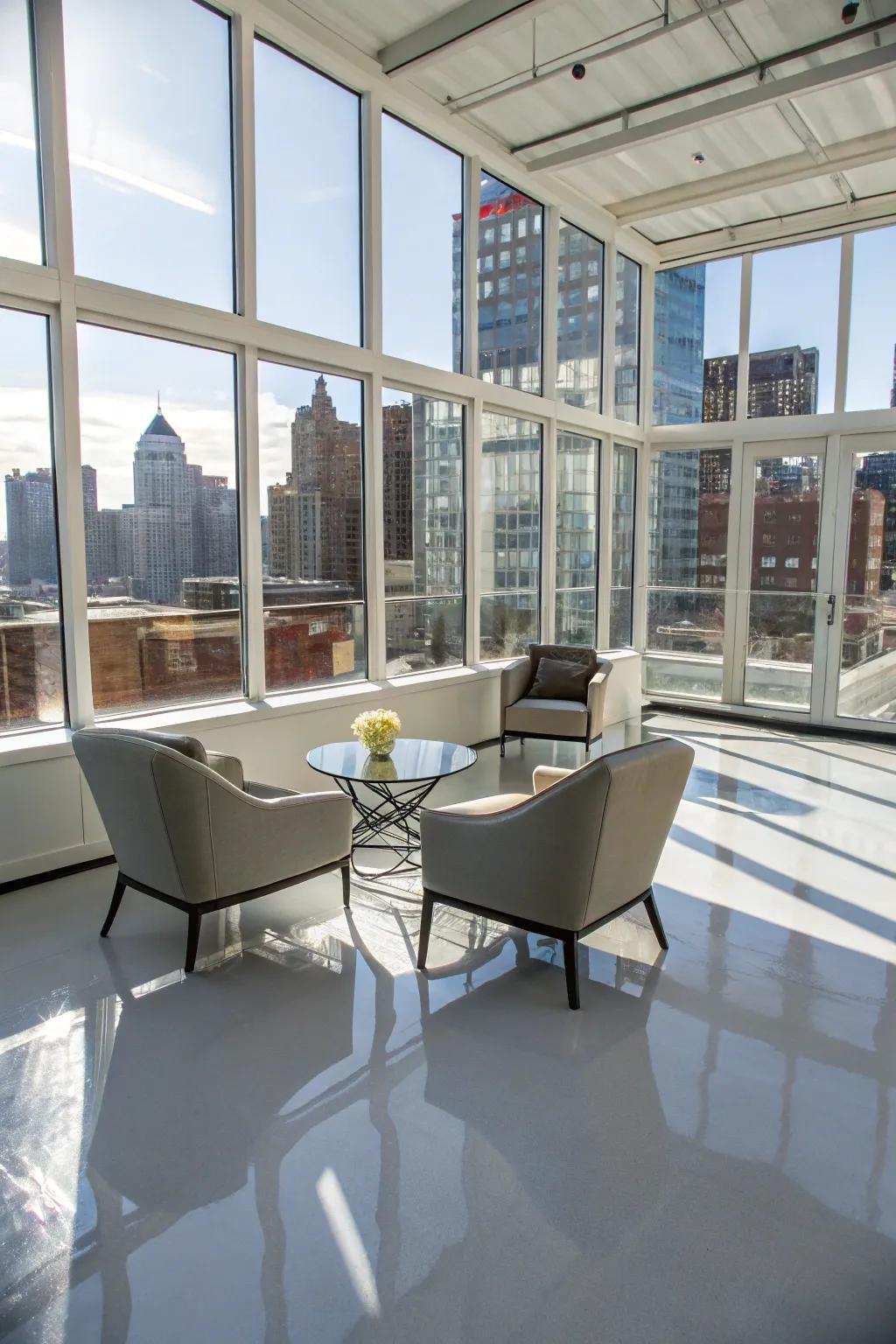 Epoxy flooring offers a sleek and durable solution for modern spaces.