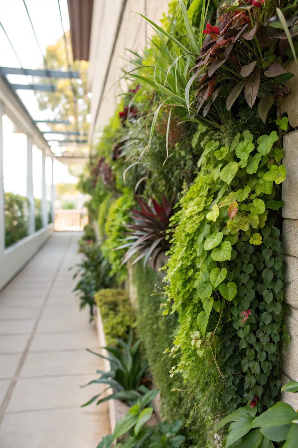 Vertical gardens that maximize space and greenery.