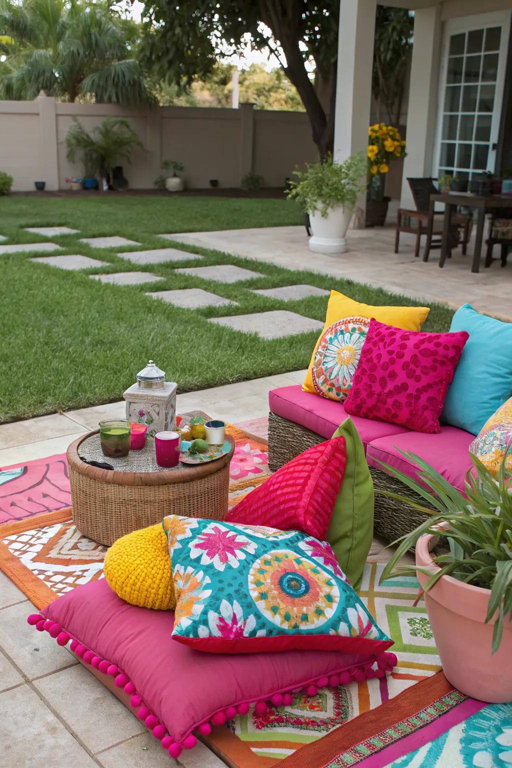 Liven up your space with bright and bold colors.