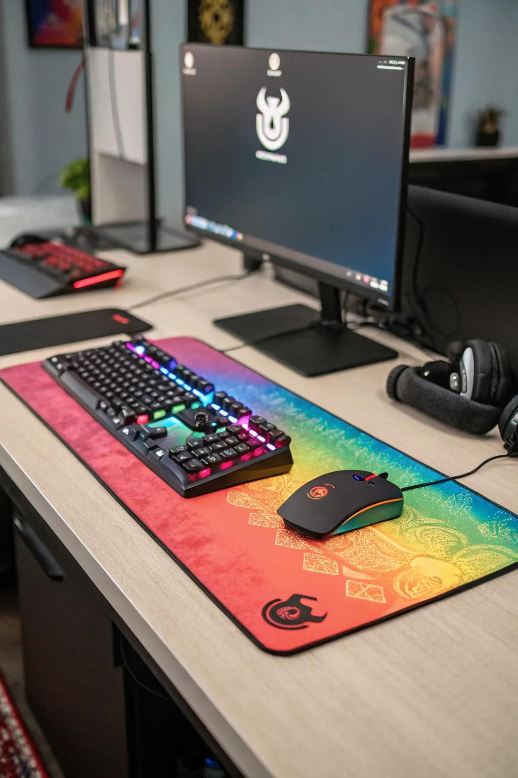 Large mouse pads offer a stylish and practical surface.