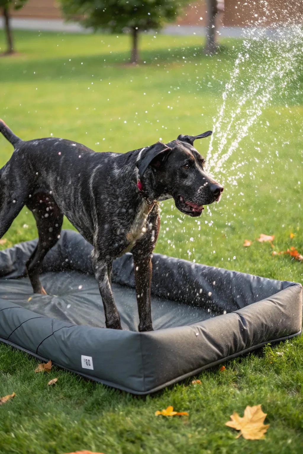 Waterproof beds are perfect for Great Danes who love water adventures.