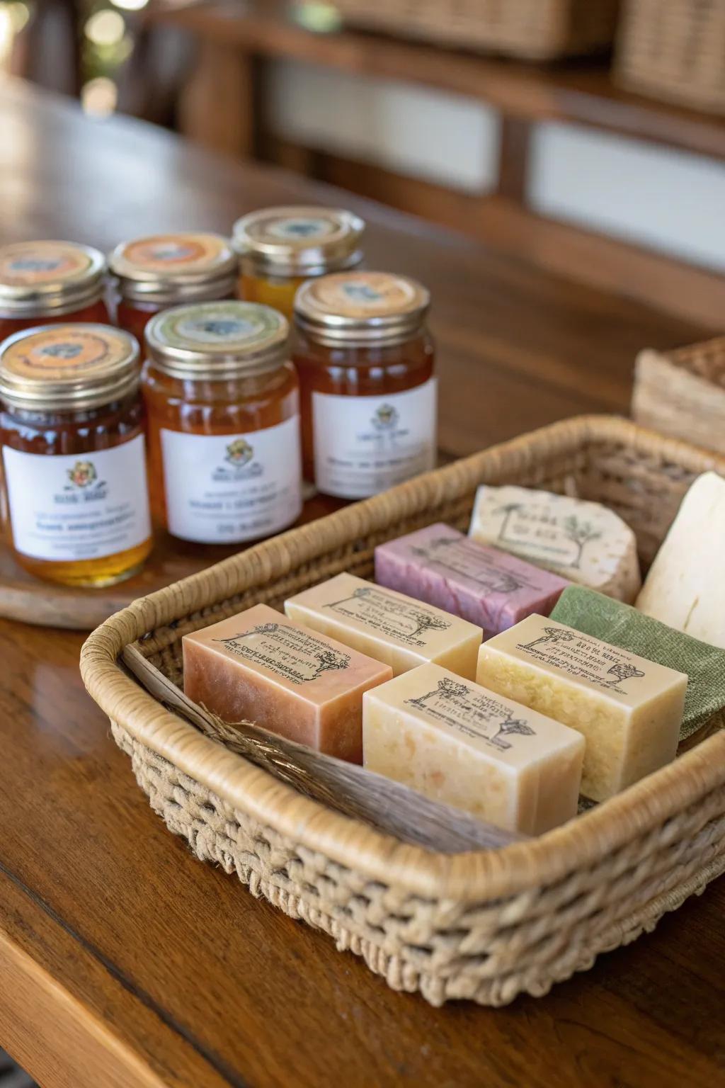 Artisan goods to give guests a taste of local culture.