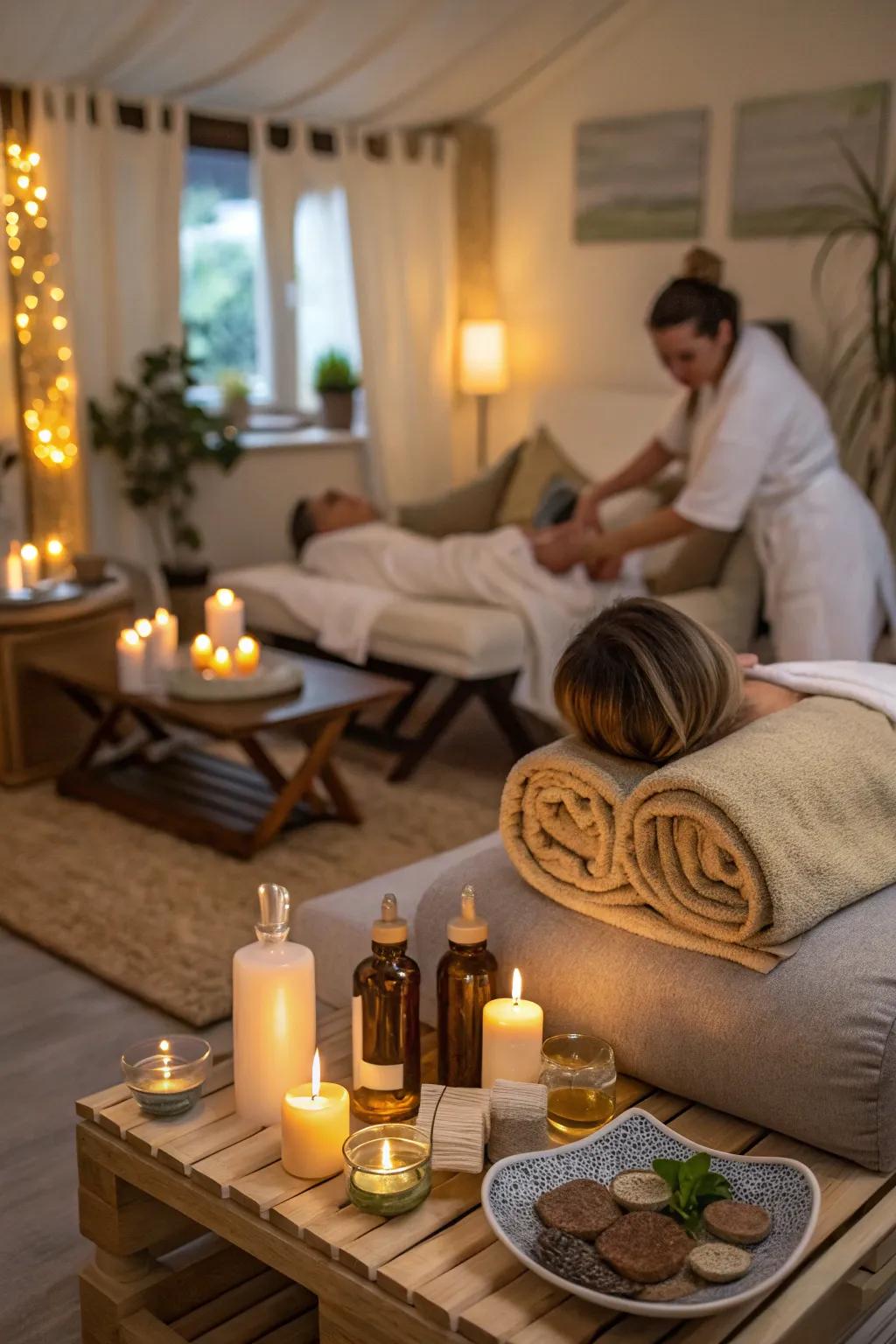 Relax and connect with a soothing massage exchange.