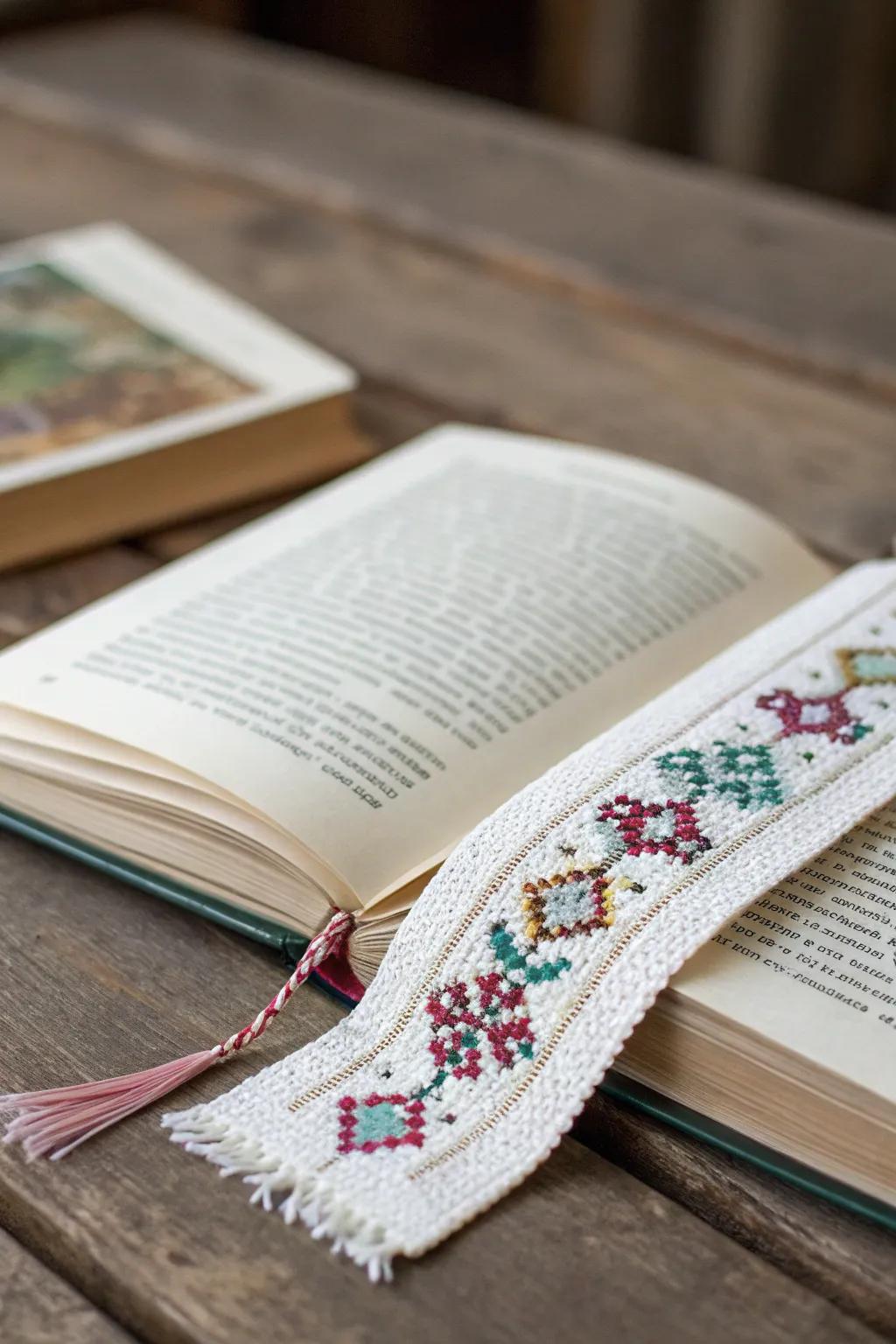 Cross stitch bookmarks add a personal touch to your reading