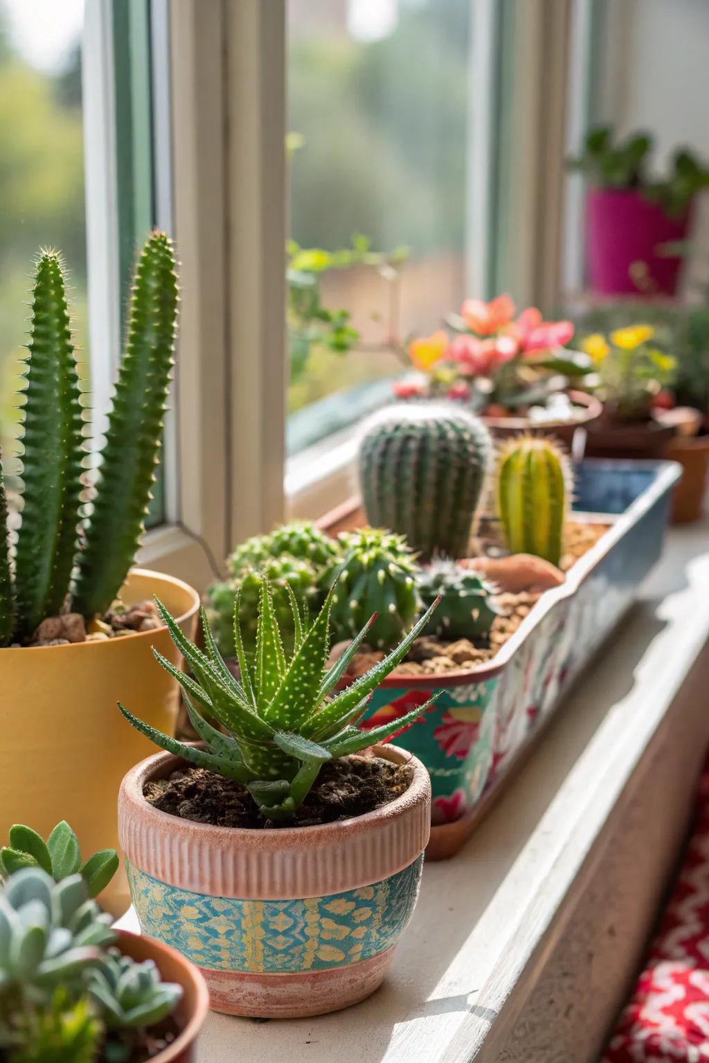 A windowsill garden brightens up any room with ease.