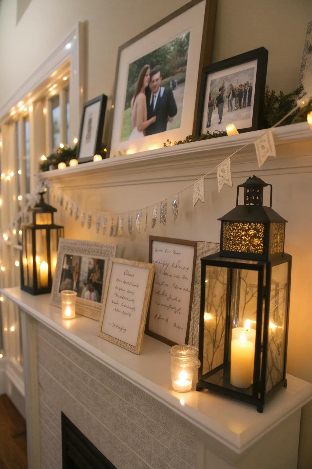 Lanterns can be personalized with photos and quotes for a unique touch.