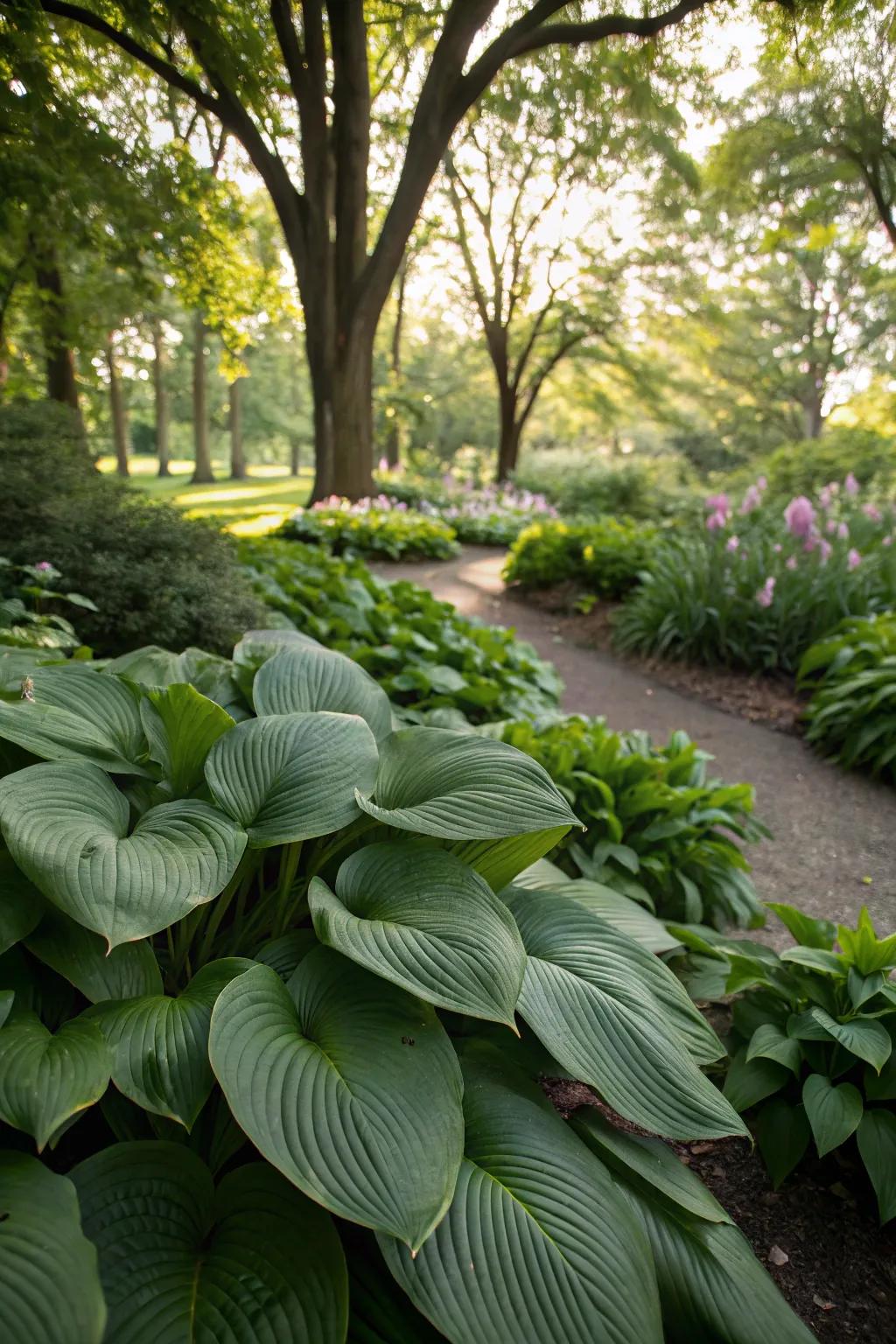 Hostas: perfect for adding lushness to shaded gardens.