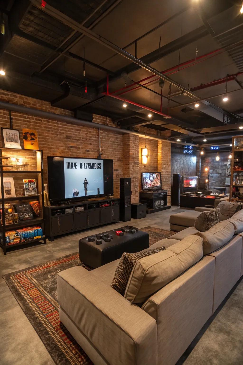 A gaming nook turns the man cave into a gamer's paradise.