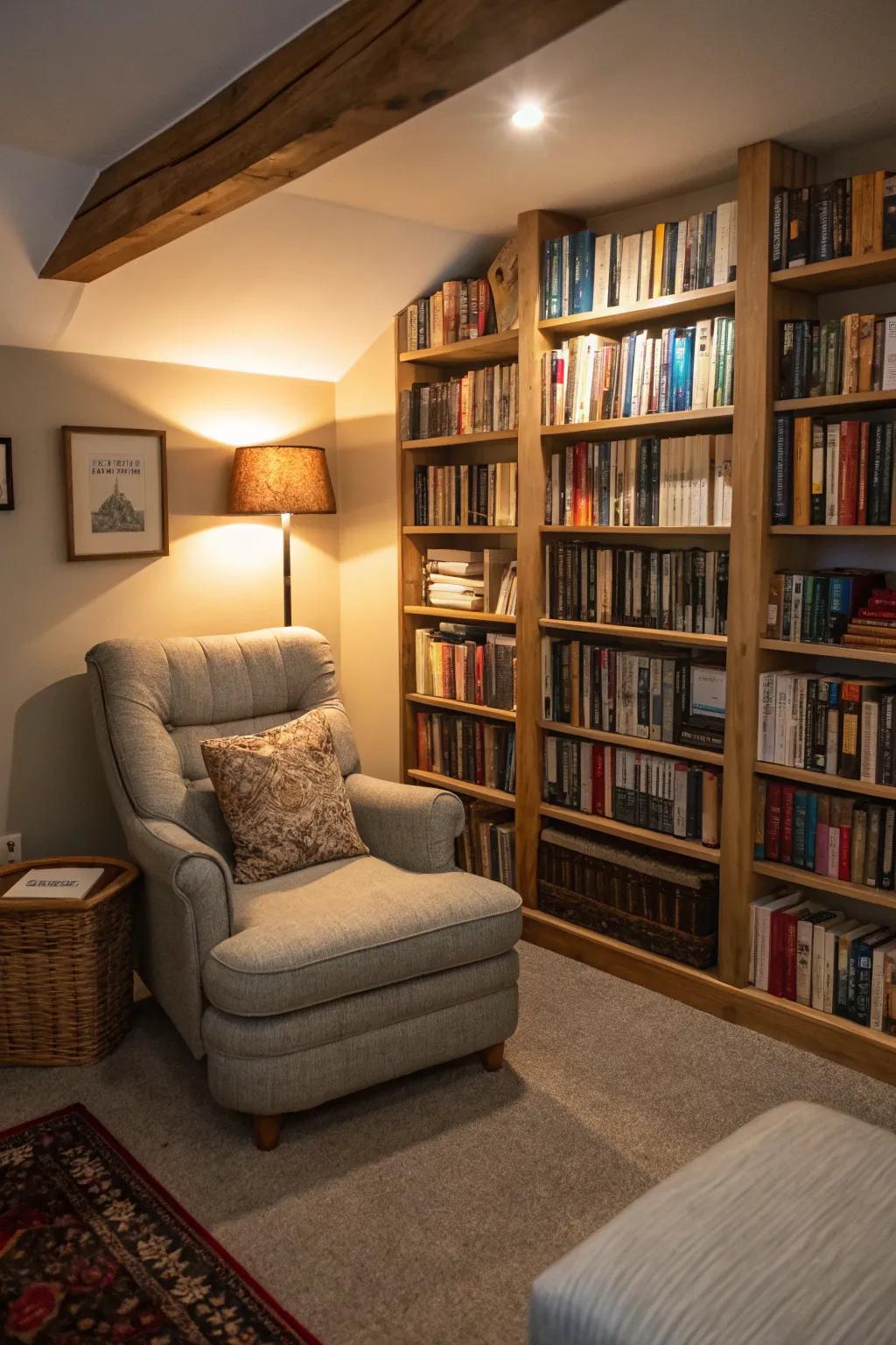 Dive into a world of books in a literary man cave.