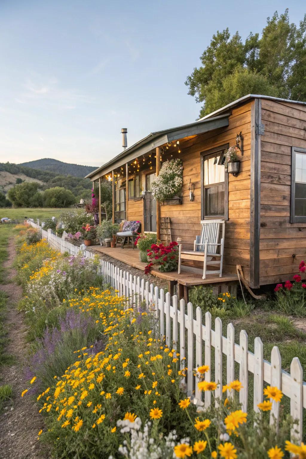 Add rustic charm with reclaimed wood siding.