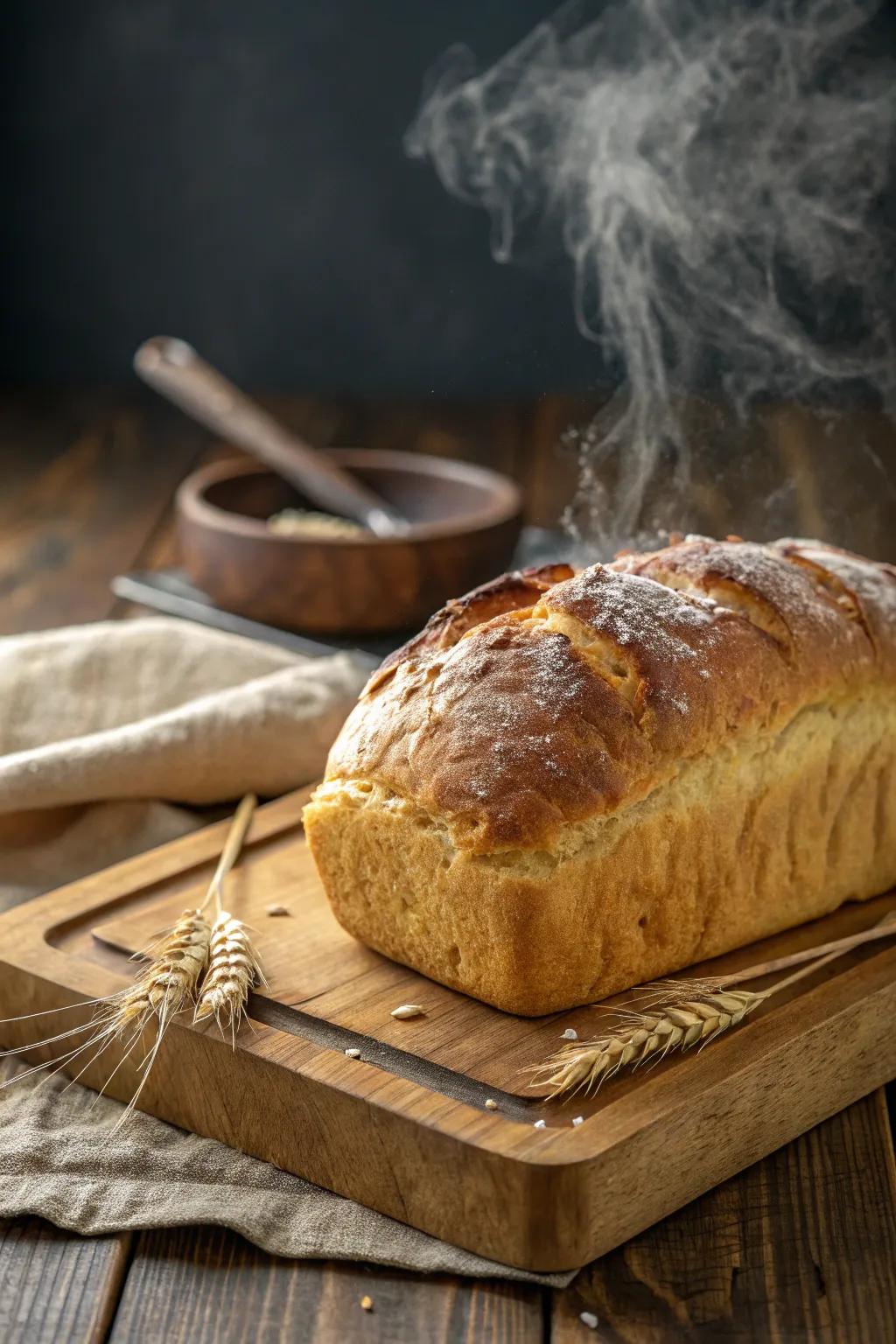 Rustic artisan bread for a charming and delicious accompaniment.
